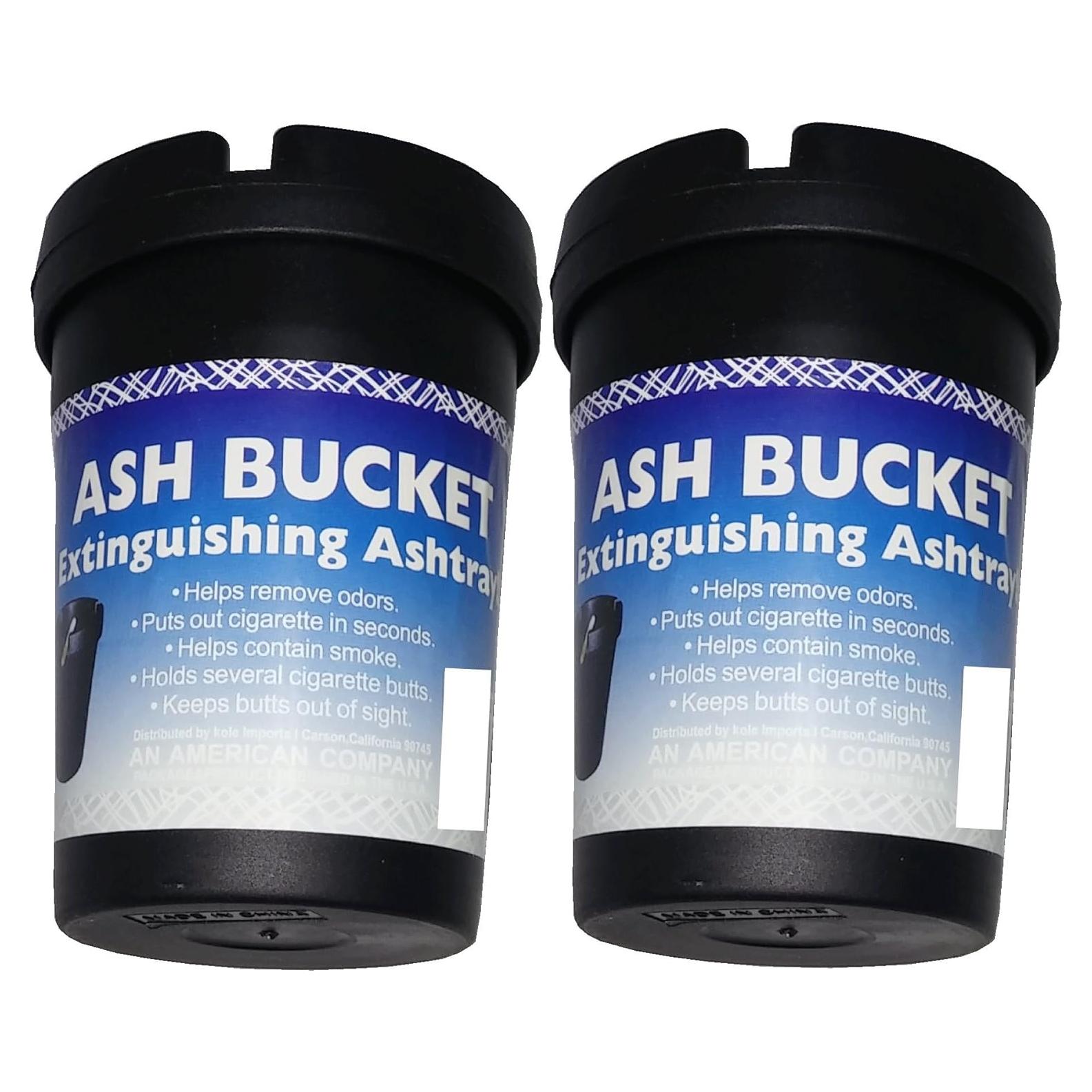 Ceniceros portátiles de plástico Cubo de Cenizas - 2 unidades