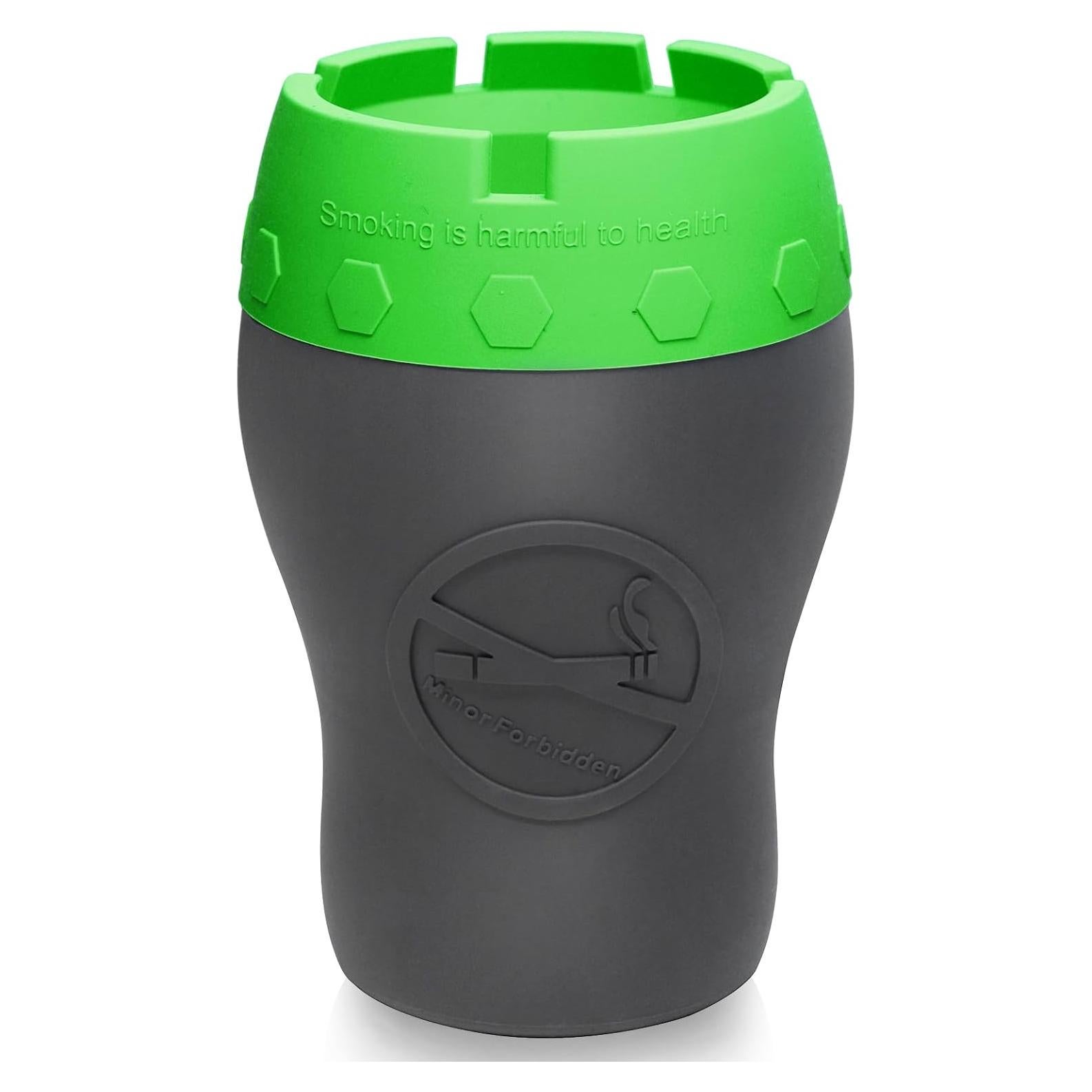 Cenicero de Silicona XSBAIHUO Verde, Antisalpicaduras y Sin Humo