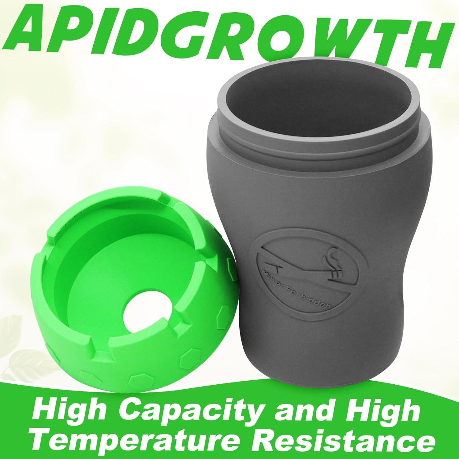 Cenicero de Silicona XSBAIHUO Verde, Antisalpicaduras y Sin Humo