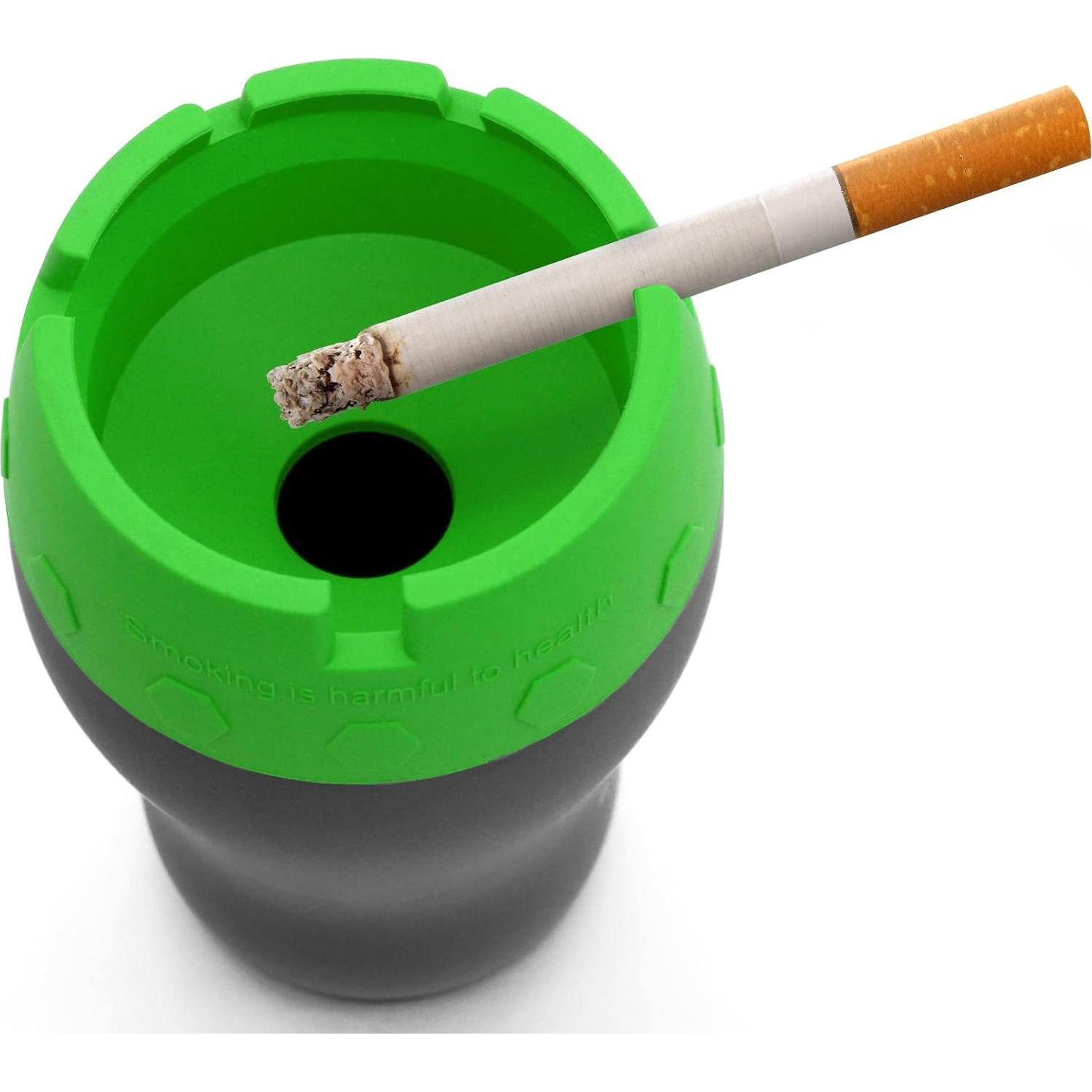 Cenicero de Silicona XSBAIHUO Verde, Antisalpicaduras y Sin Humo