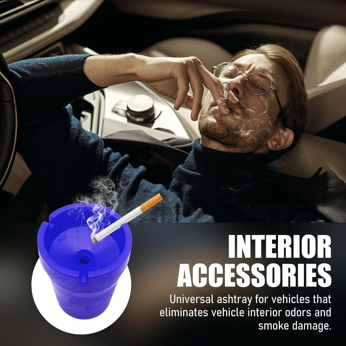 Cenicero de Coche Yourkar Automático Azul Universal