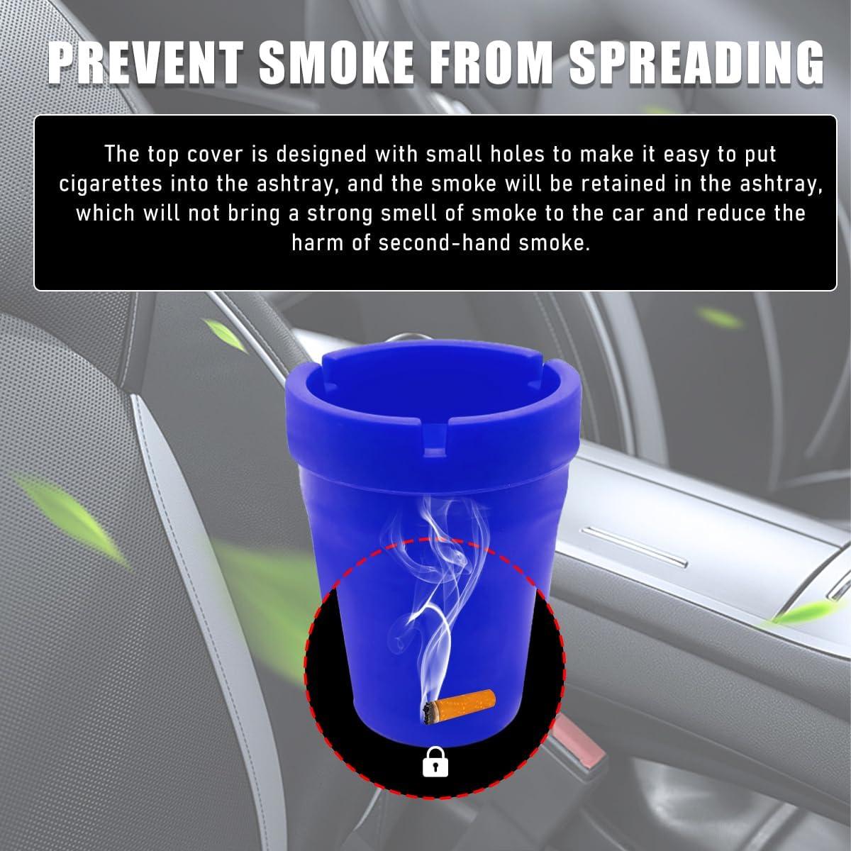 Cenicero de Coche Yourkar Automático Azul Universal