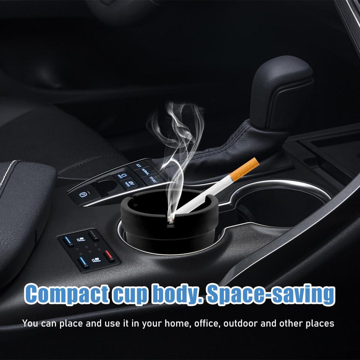 Cenicero de coche Ohleats portátil a prueba de humo y olores