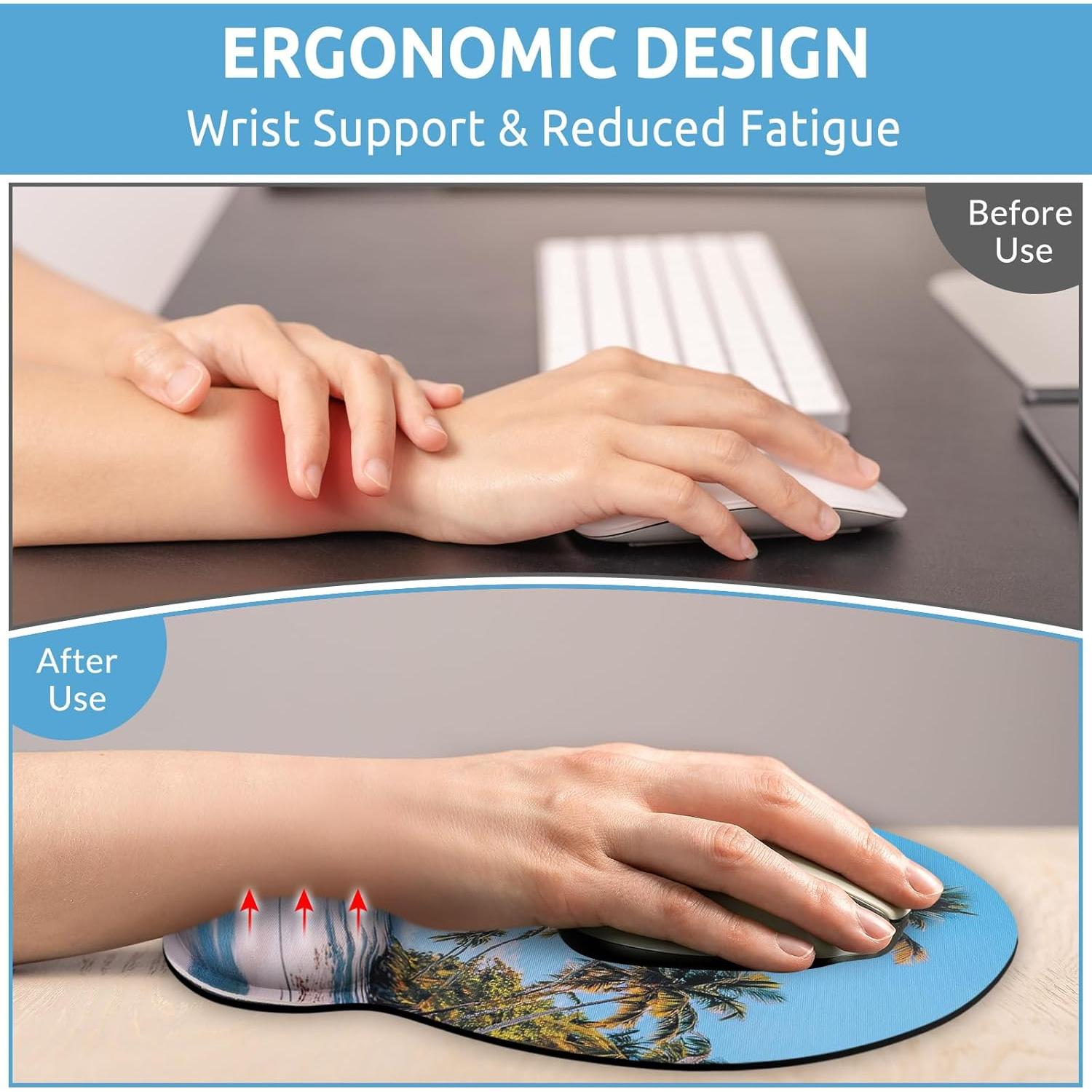 Alfombrilla de Ratón Ergonómica KONVINIT con Reposamuñecas