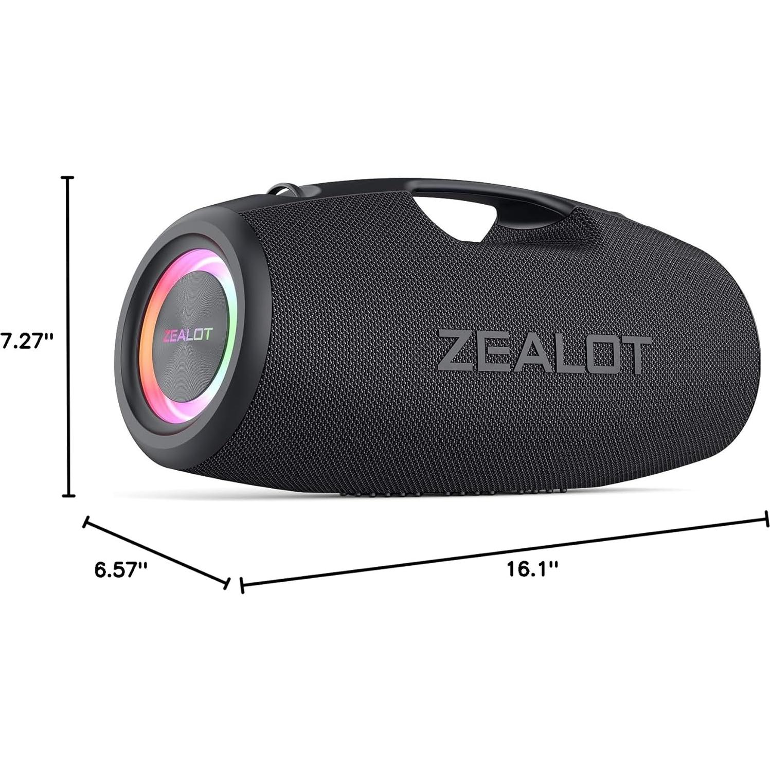 Altavoz Bluetooth ZEALOT S78 120W Impermeable IP67 con LED