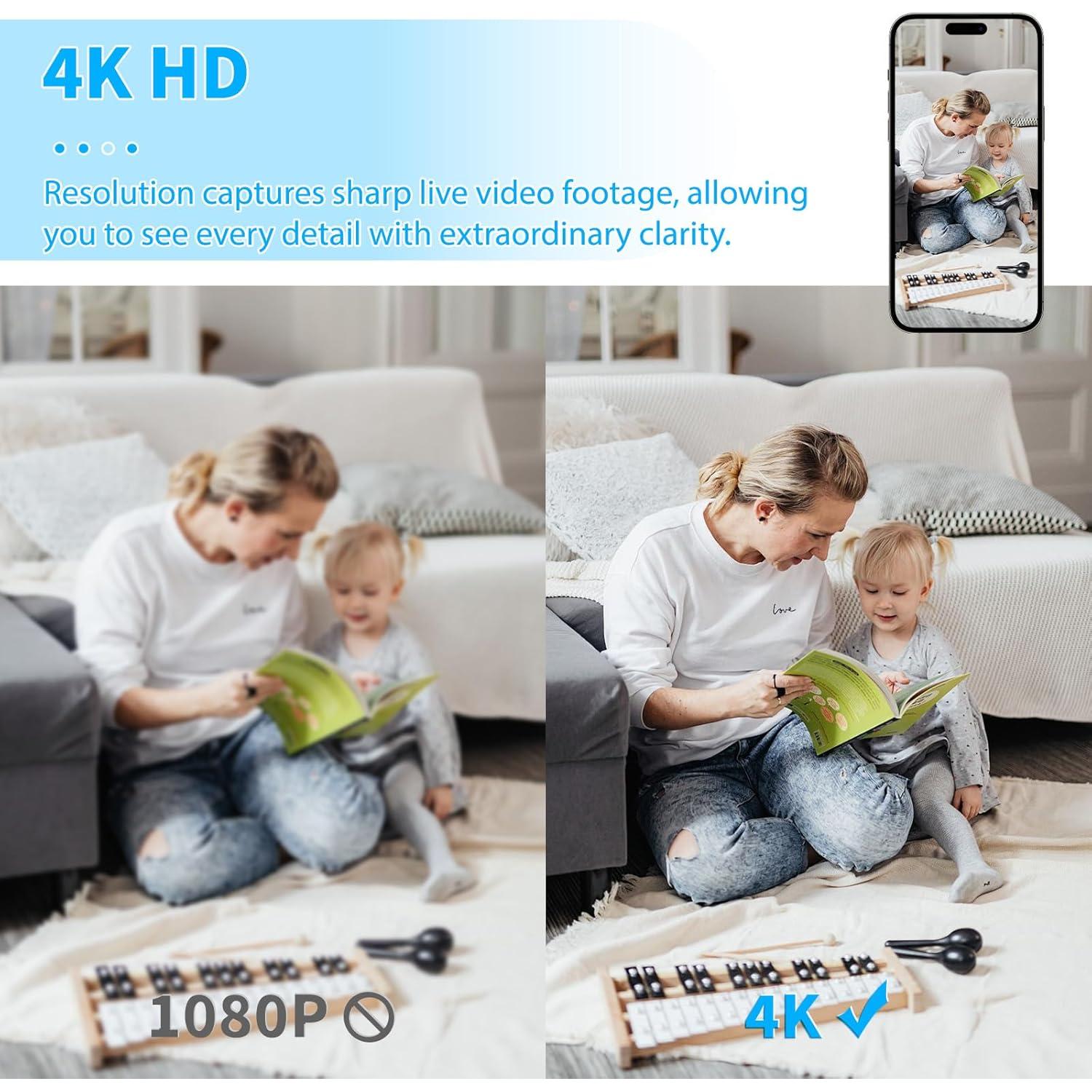 Cámara de Seguridad WiFi RXIMA XN45 4K Inalámbrica Interior