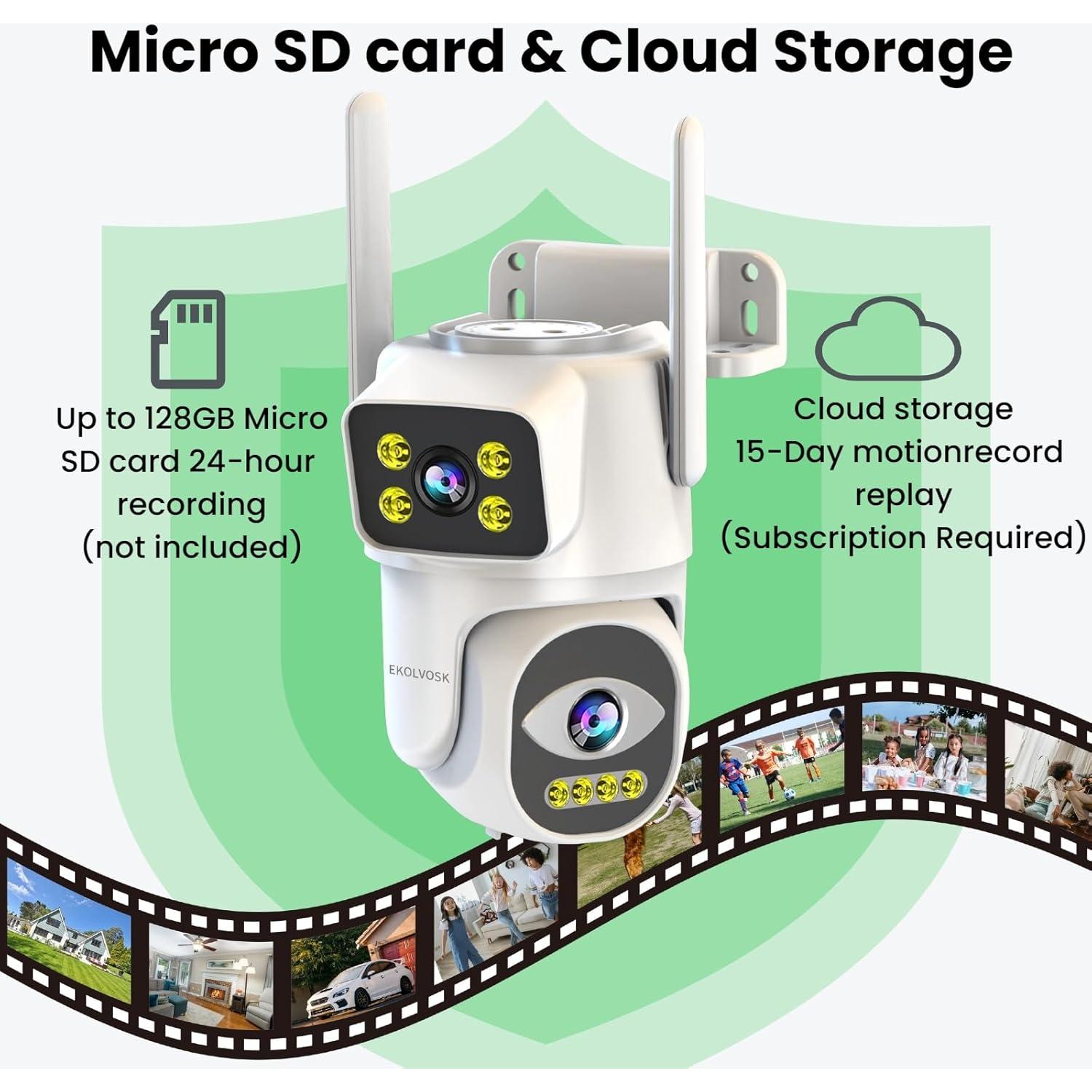 Cámara de Seguridad Inalámbrica EKOLVOSK QC5 2.5K WiFi
