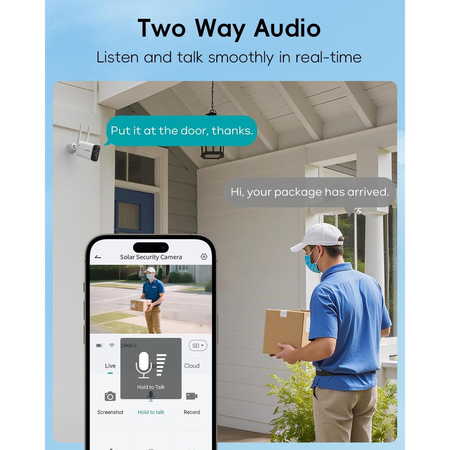Cámara de Seguridad Solar Inalámbrica ZUMIMALL X6K 2K IP66
