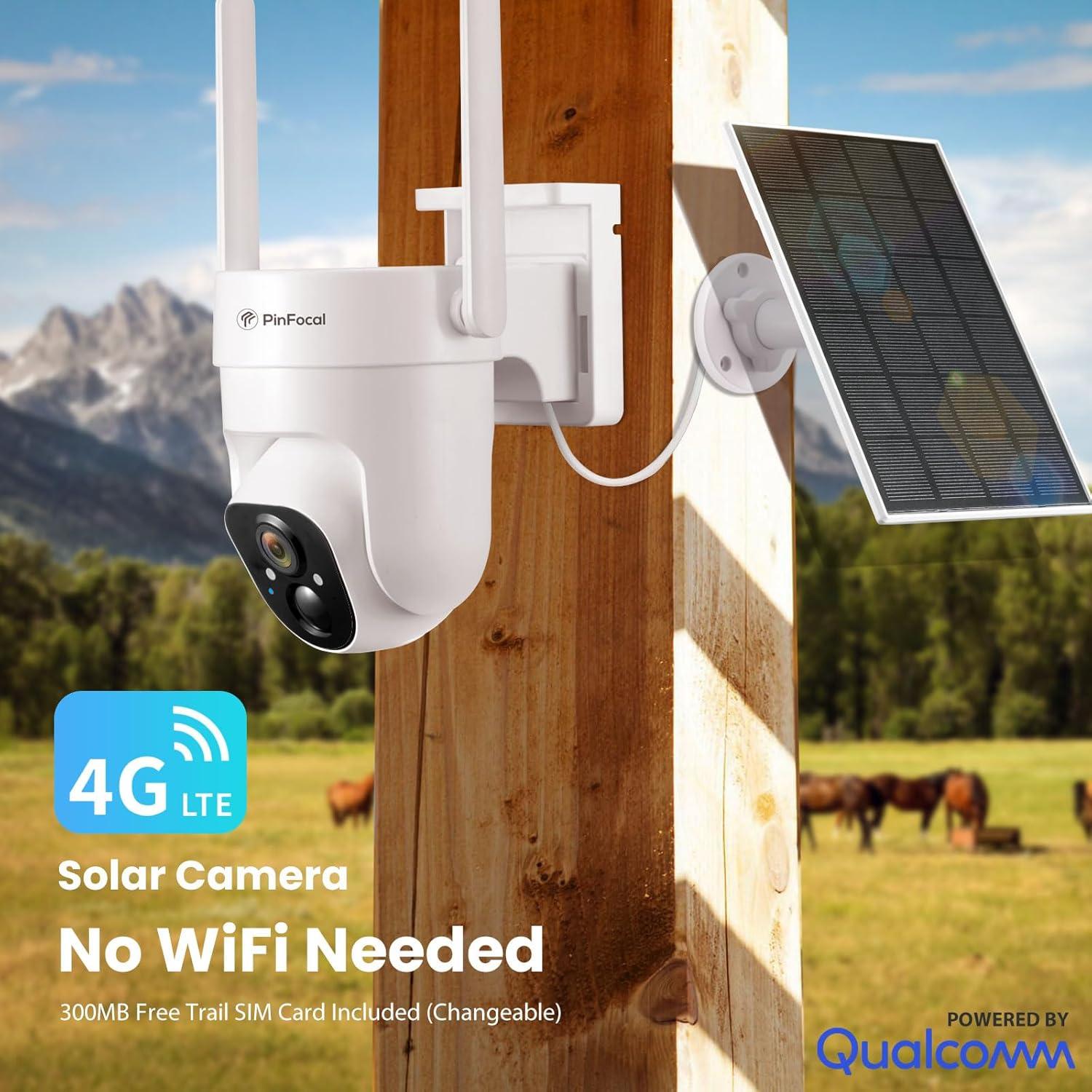 Cámara de Seguridad 4G LTE Pinfocal con Visión Nocturna 2K