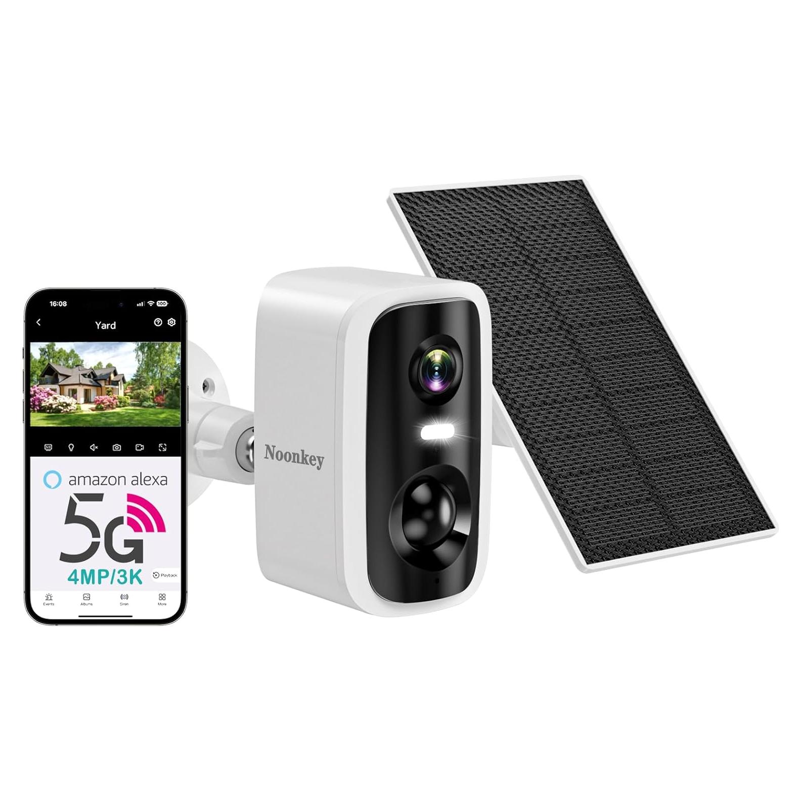 Cámara de Seguridad Solar 4MP Noonkey Inalámbrica IP65