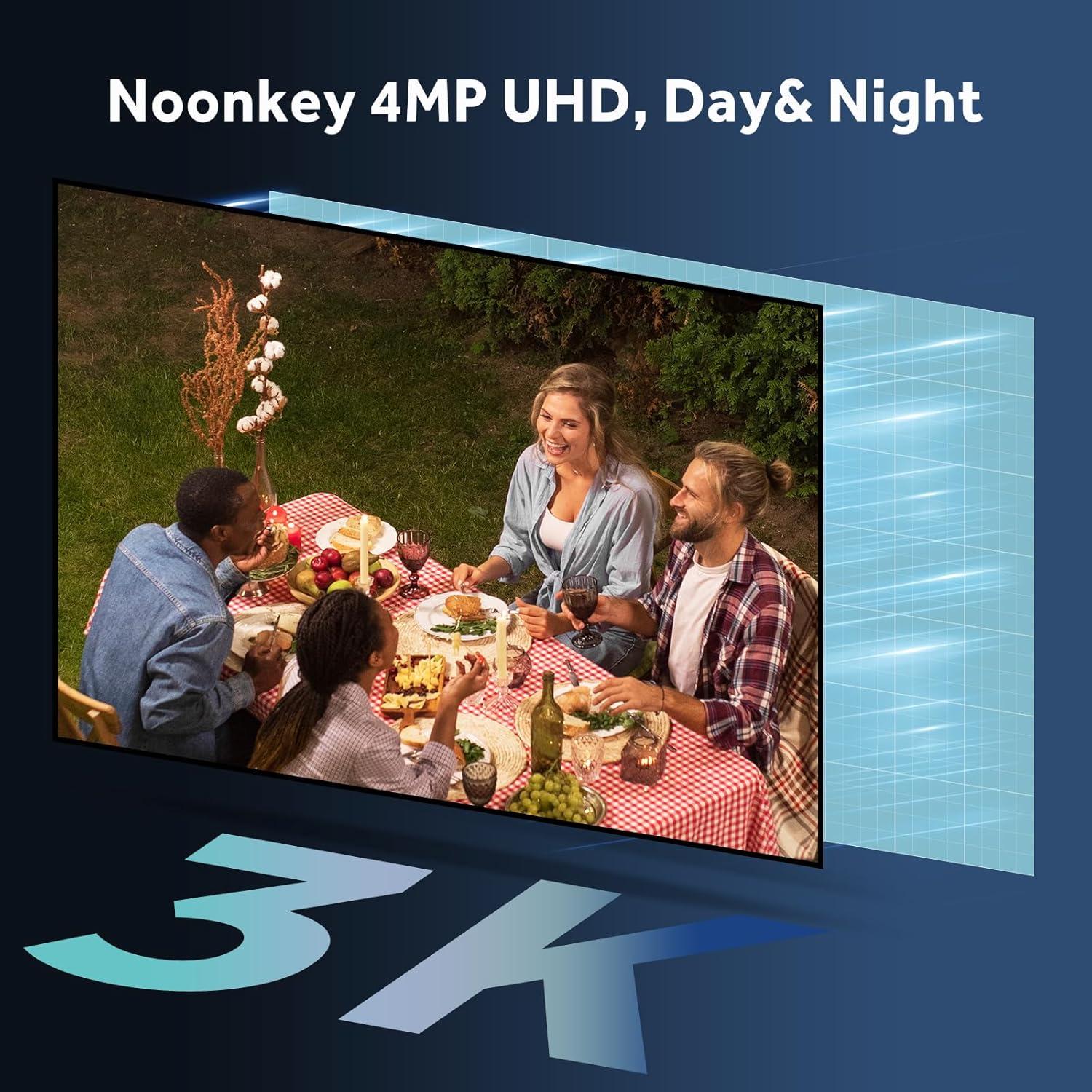 Cámara de Seguridad Solar 4MP Noonkey Inalámbrica IP65