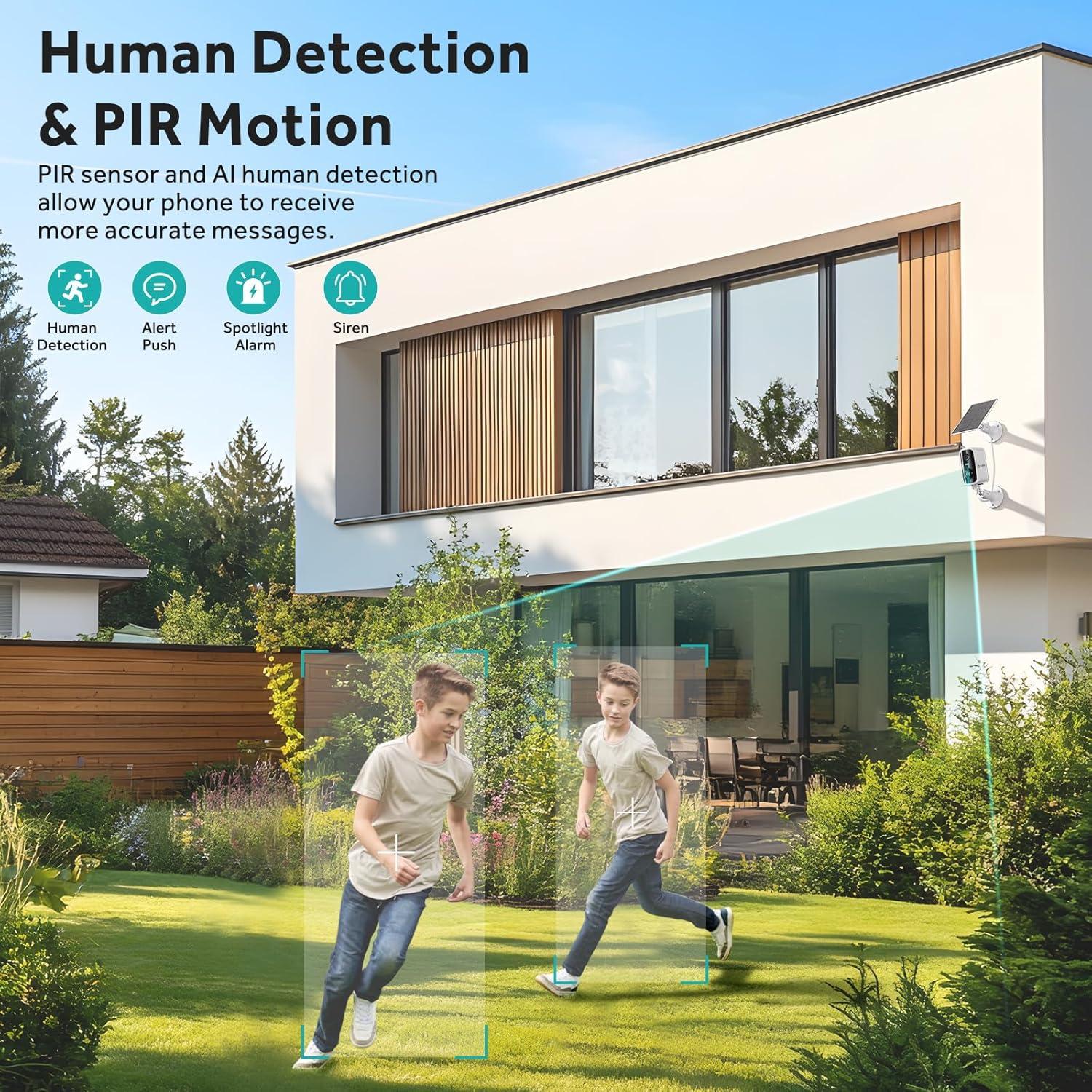 Cámara de Seguridad Solar 4MP Noonkey Inalámbrica IP65