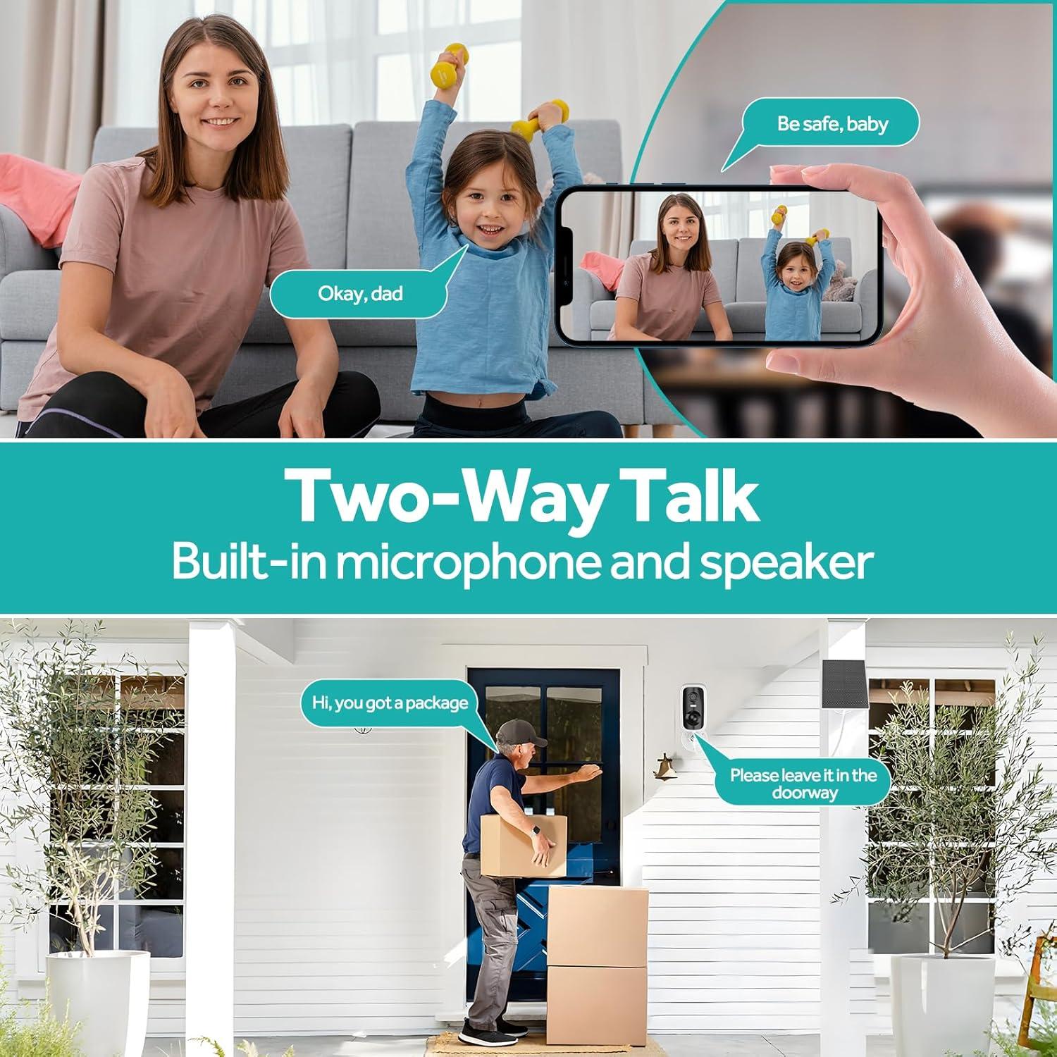 Cámara de Seguridad Solar 4MP Noonkey Inalámbrica IP65