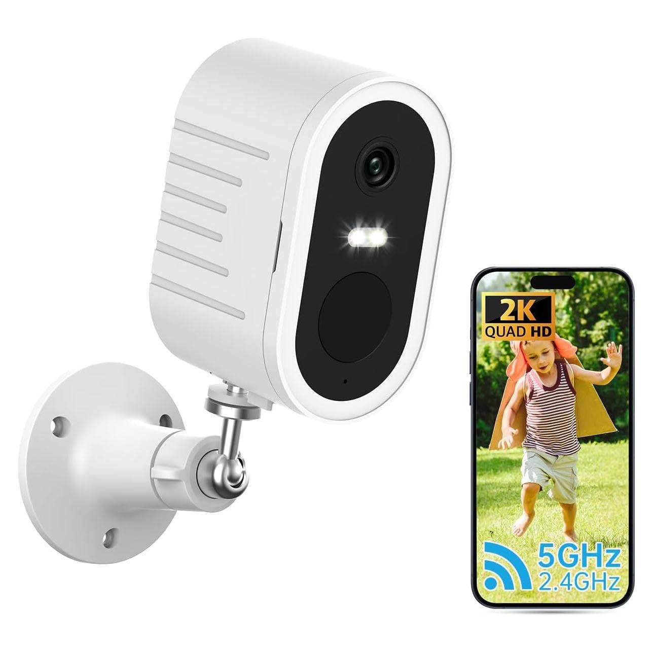 Cámara de Seguridad Inalámbrica JWQPO 2K con Batería y AI