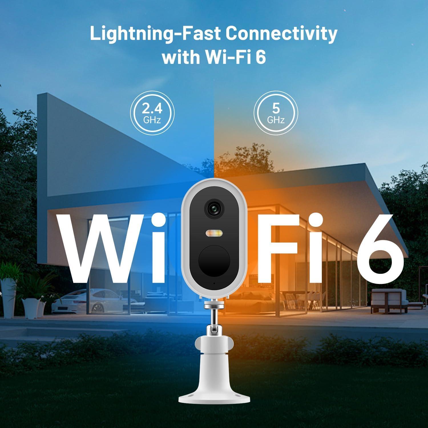 Cámara de Seguridad Inalámbrica JWQPO 2K con Batería y AI