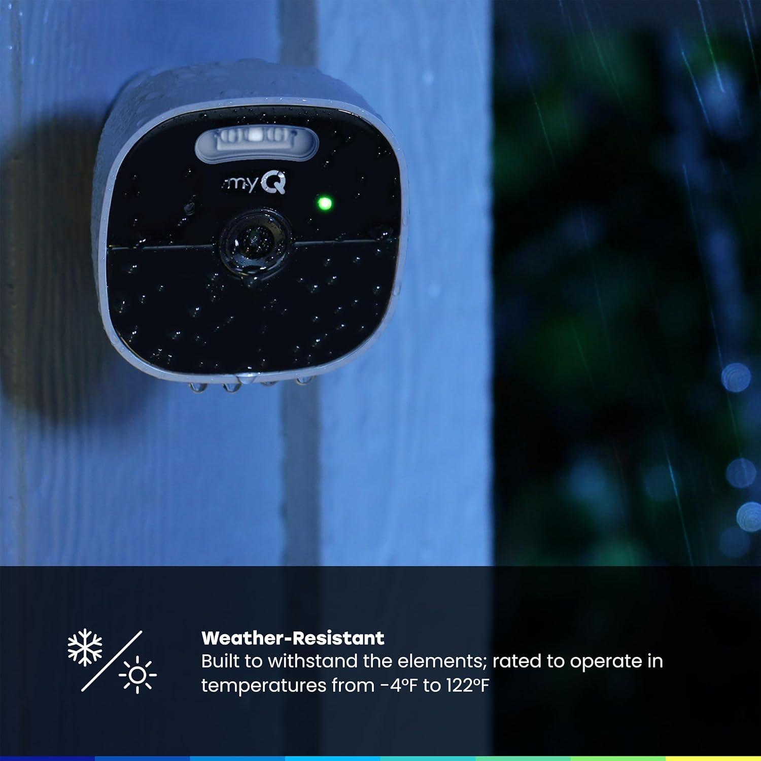 Cámara de Batería Exterior CHAMBERLAIN myQ 2K con Visión Nocturna