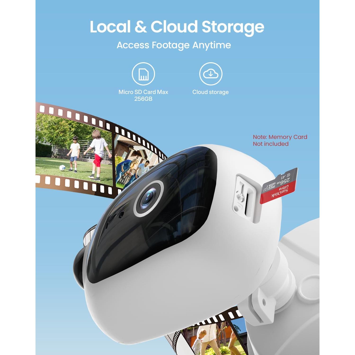 Cámara de Seguridad Olafus 2K QHD con Luz Inundación 55W