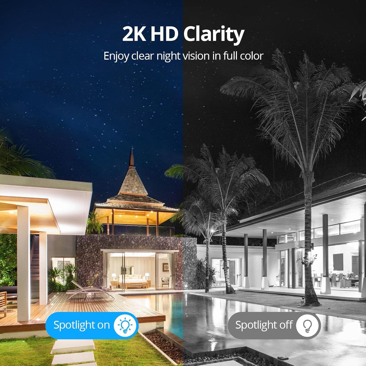 Cámara de Seguridad QNINE Inalámbrica 2K IP66 con Audio