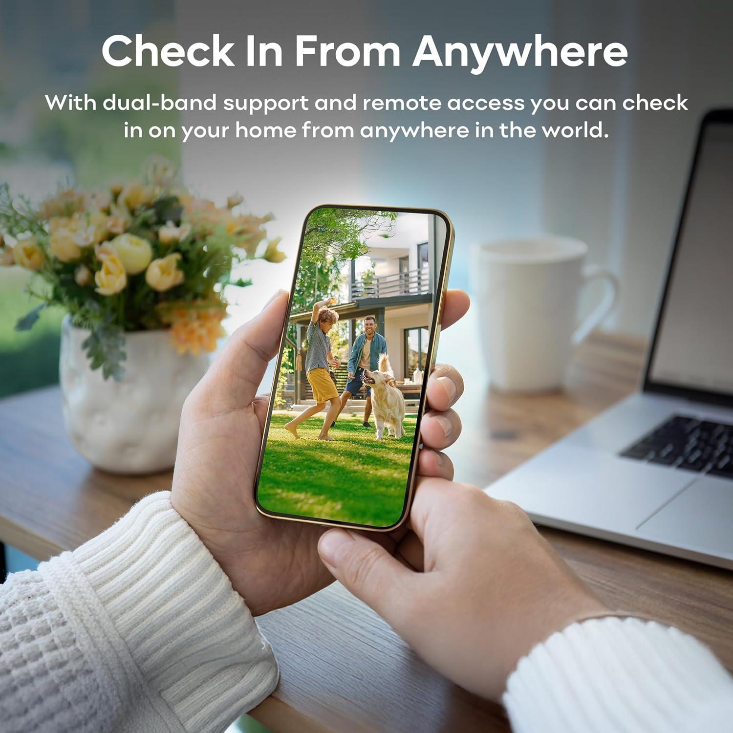 Cámara de Seguridad Exterior adomii 4MP WiFi con Visión Nocturna