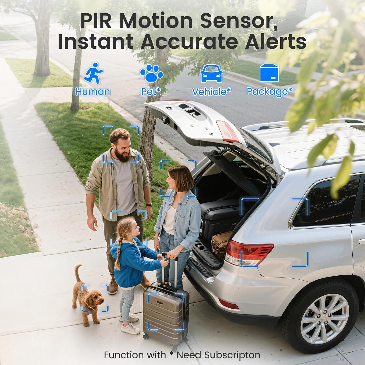 Cámara de Seguridad Inalámbrica Heyall Q9 2.5K 4MP WiFi Solar