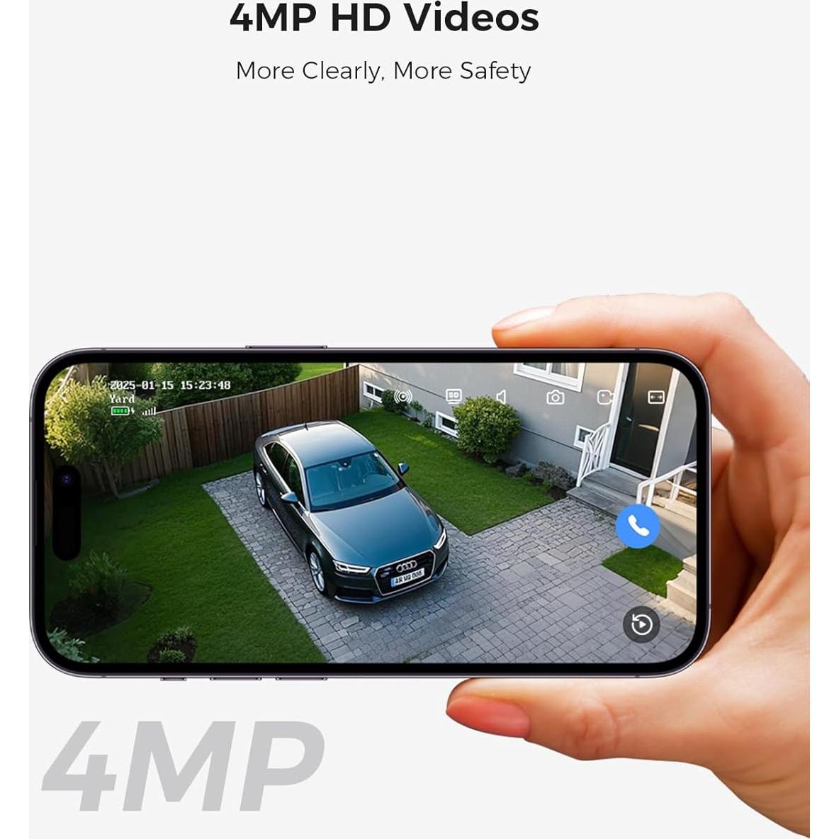 Cámara de Seguridad Hiseeu Inalámbrica Solar 5G/2.4G