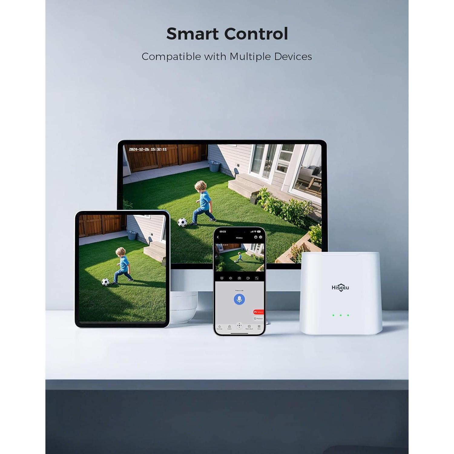 Cámara de Seguridad Hiseeu Inalámbrica Solar 5G/2.4G