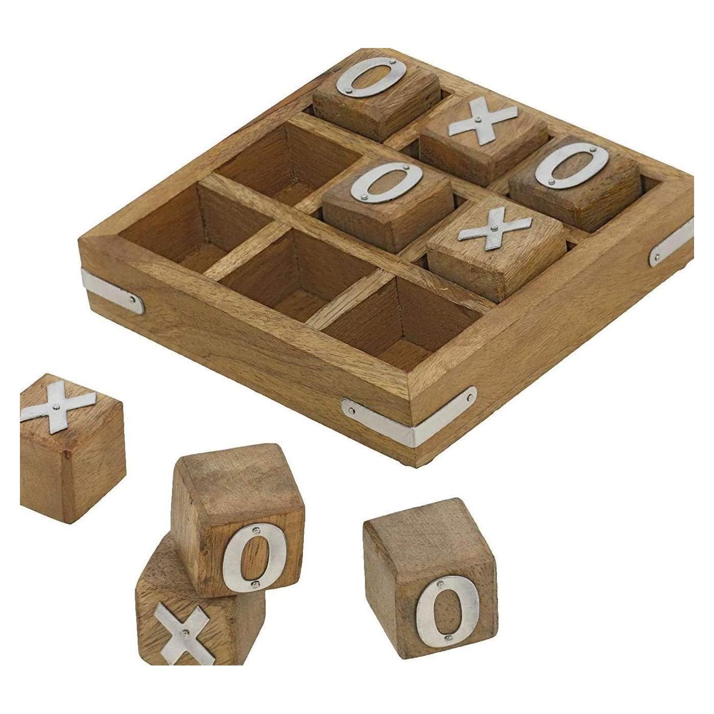 Juego de bloques Tic Tac Toe de madera TOSQP27 - 11.43 cm