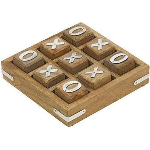 Juego de bloques Tic Tac Toe de madera TOSQP27 - 11.43 cm