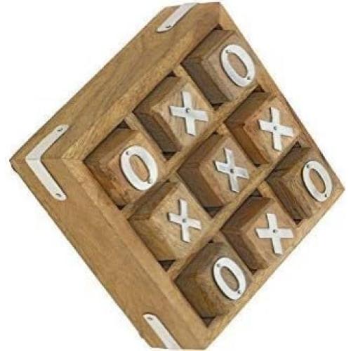 Juego de bloques Tic Tac Toe de madera TOSQP27 - 11.43 cm