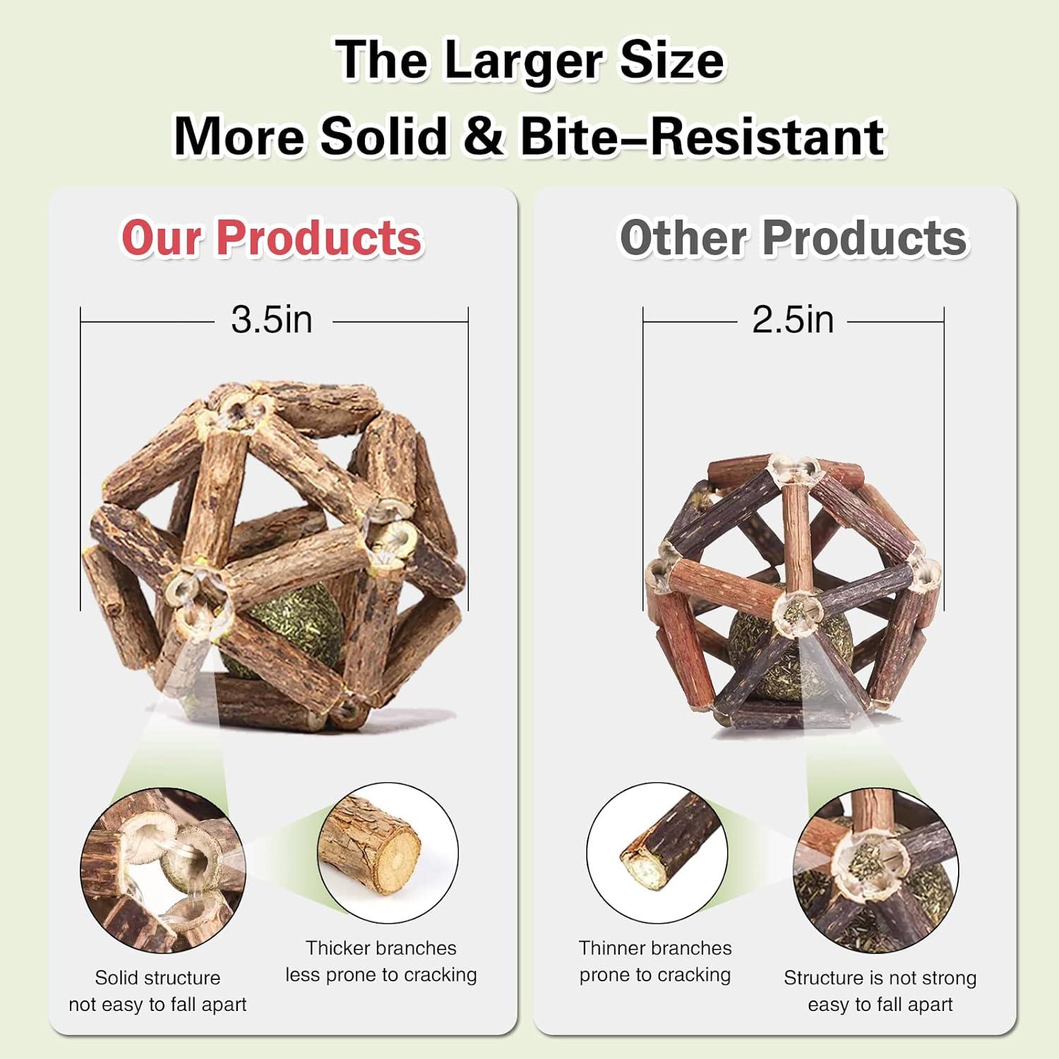 Juguetes para Gatos Gochanmon 2Pcs Catnip y Silvervine