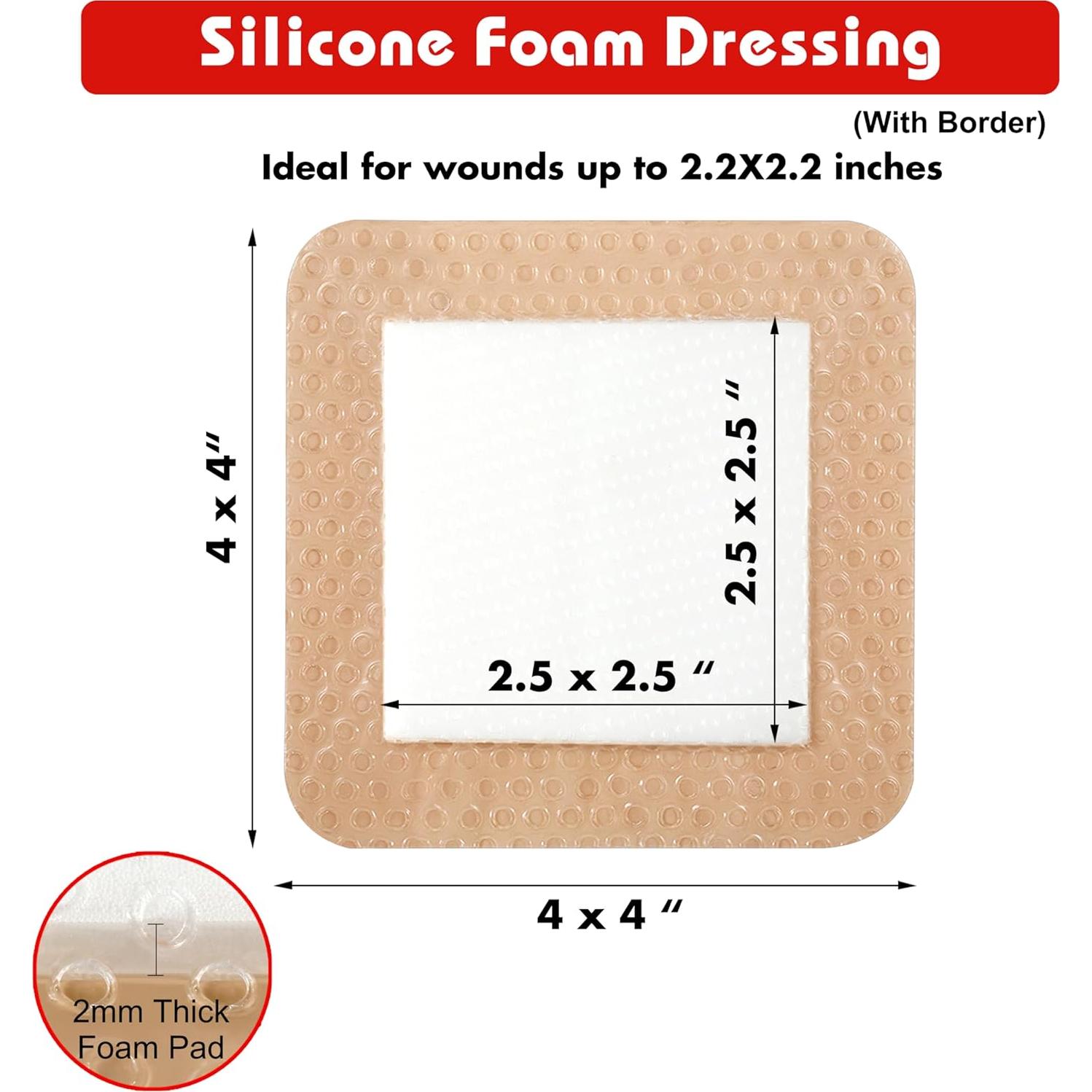 Venda de Espuma de Silicona FRESINIDER - 20 Unidades 10x10 cm