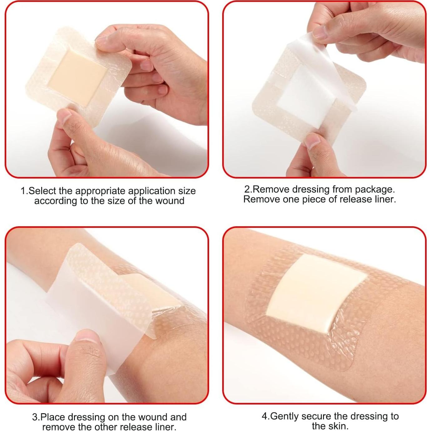 Venda de Espuma de Silicona FRESINIDER - 20 Unidades 10x10 cm