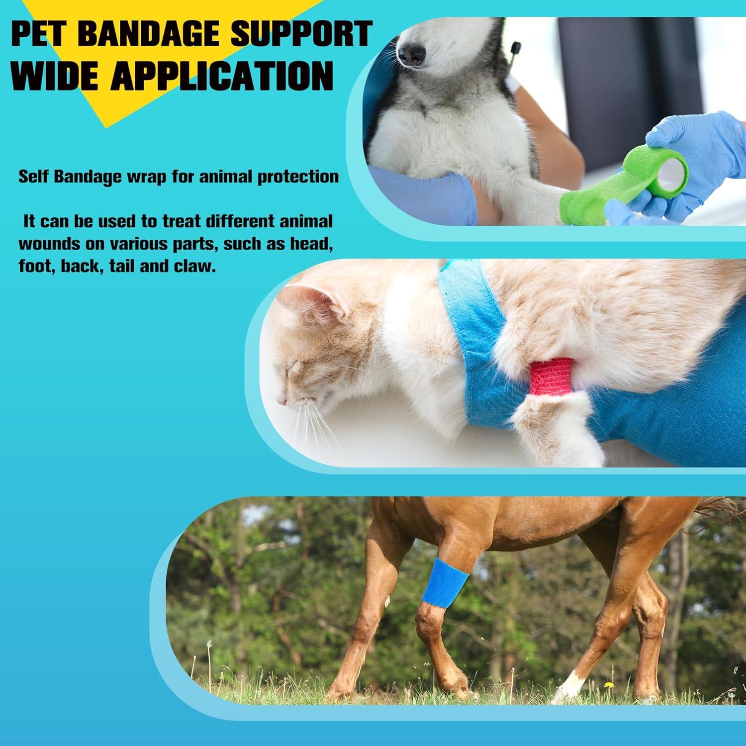 Paquete de 6 Vendajes Autoadhesivos MUESFITR 10 cm x 4.57 m Blanco