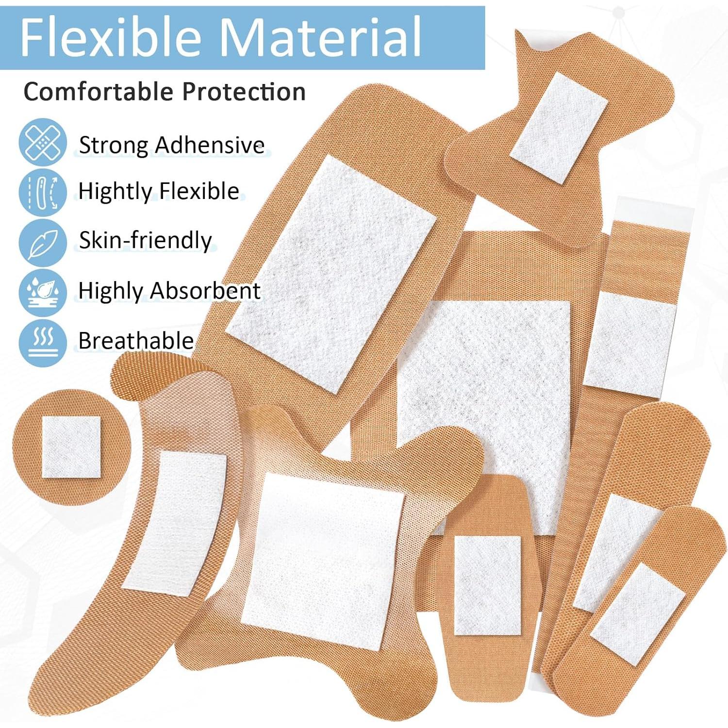 300 Vendajes Adhesivos Estériles Geiserailie Variados para Primeros Auxilios