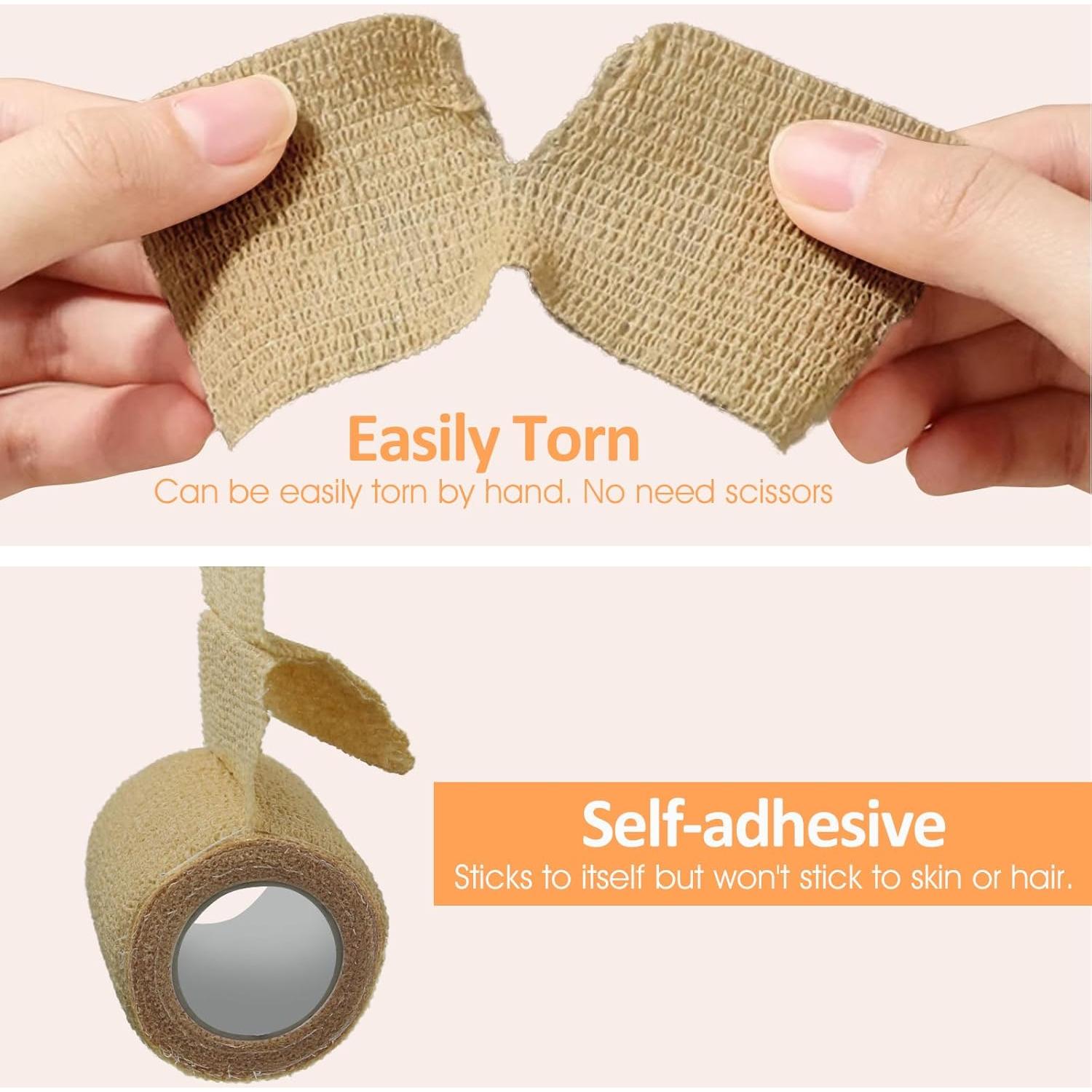 Venda Autoadhesiva BIRDDIE 18 Piezas Color Piel 3 Anchos