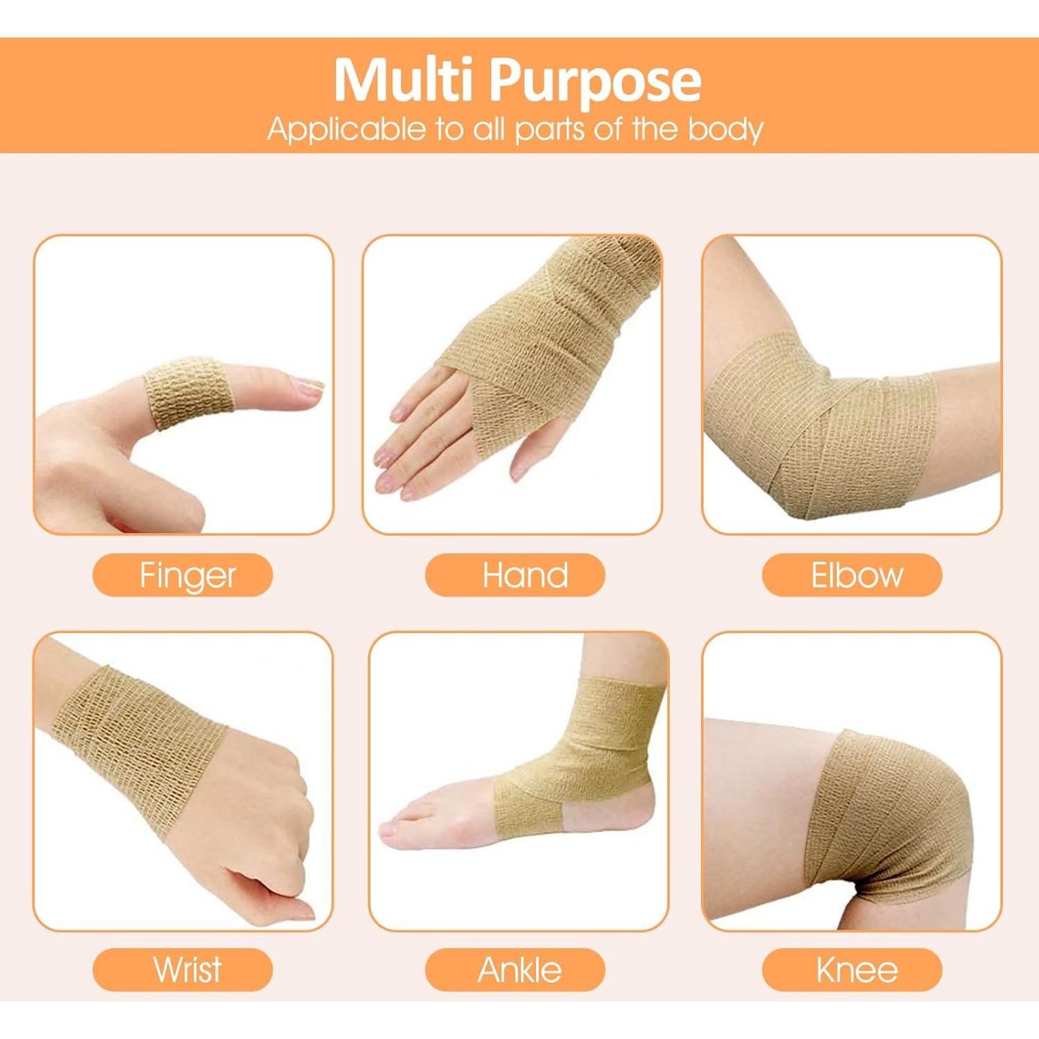 Venda Autoadhesiva BIRDDIE 18 Piezas Color Piel 3 Anchos