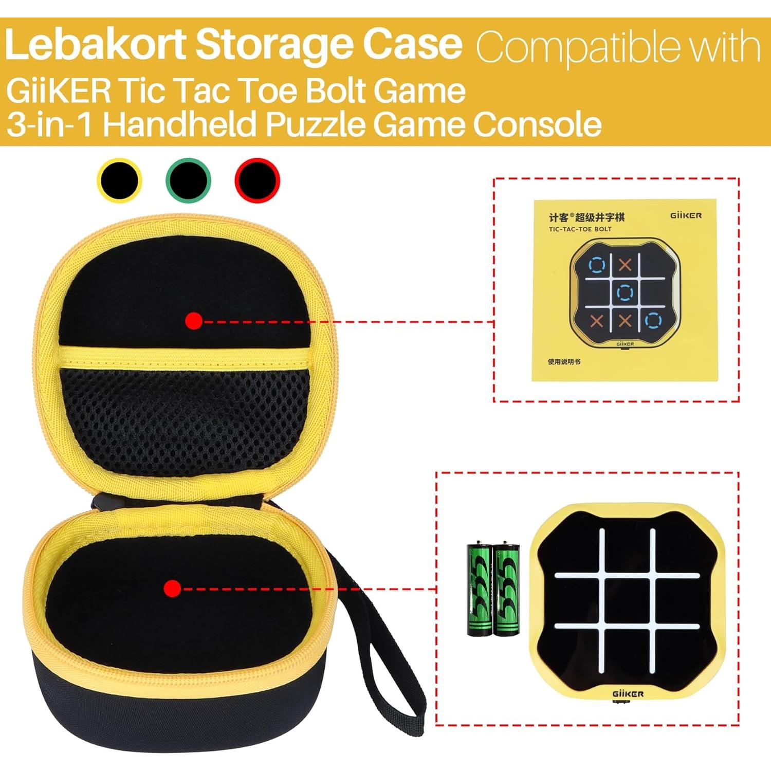 Funda de Almacenamiento Lebakort para GiiKER Tic Tac Toe 3 en 1