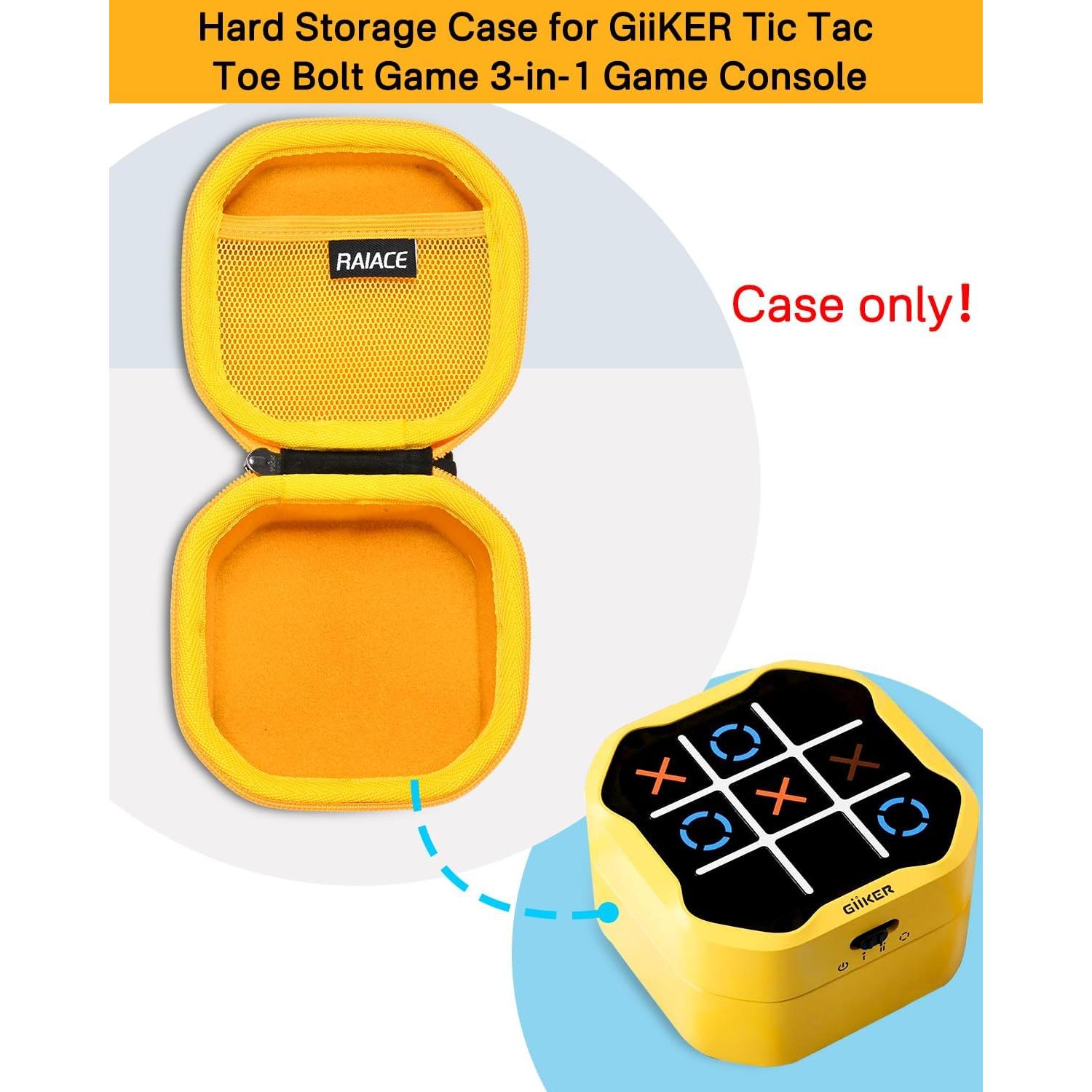 Funda Dura RAIACE para Consola GiiKER Tic Tac Toe Bolt Amarillo