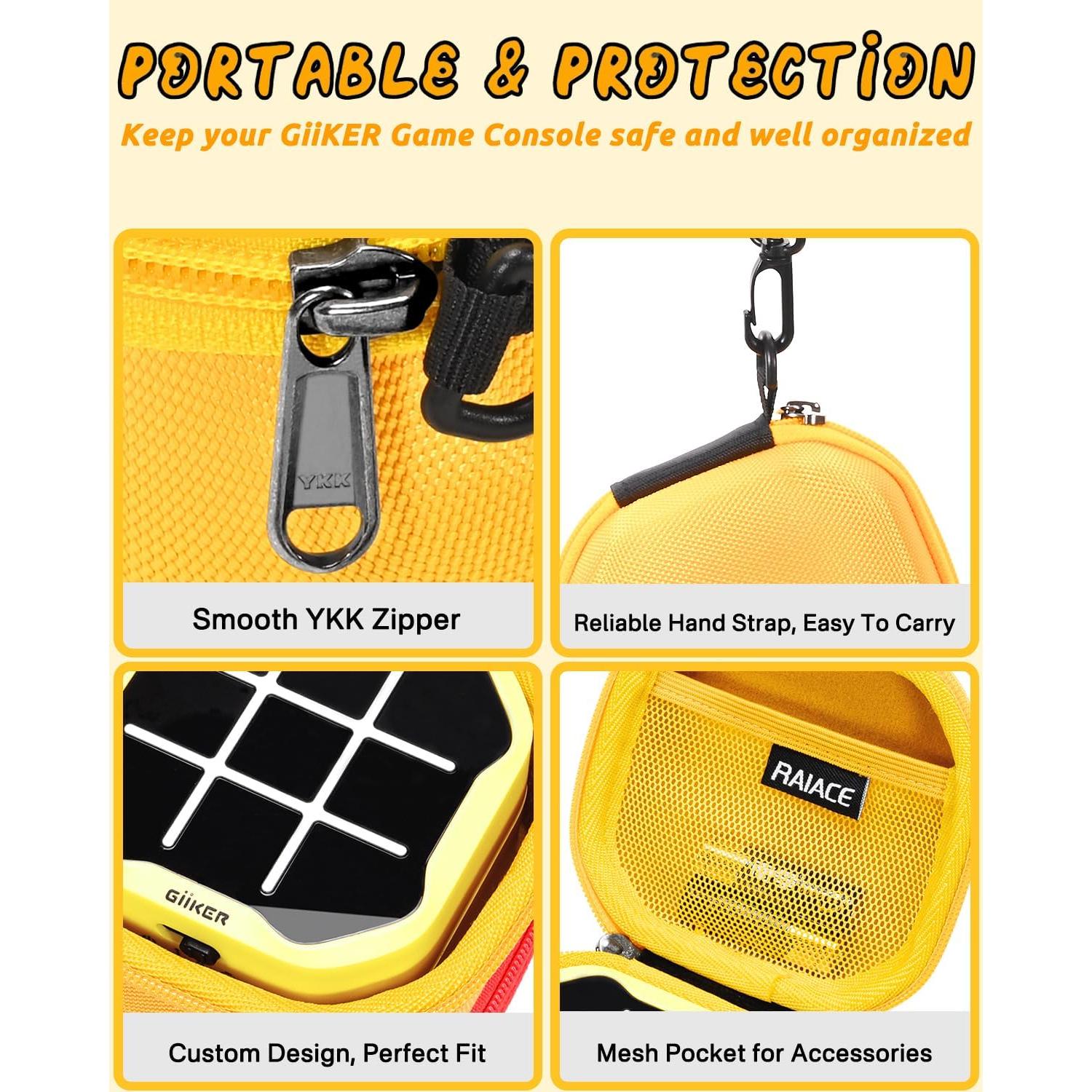 Funda Dura RAIACE para Consola GiiKER Tic Tac Toe Bolt Amarillo