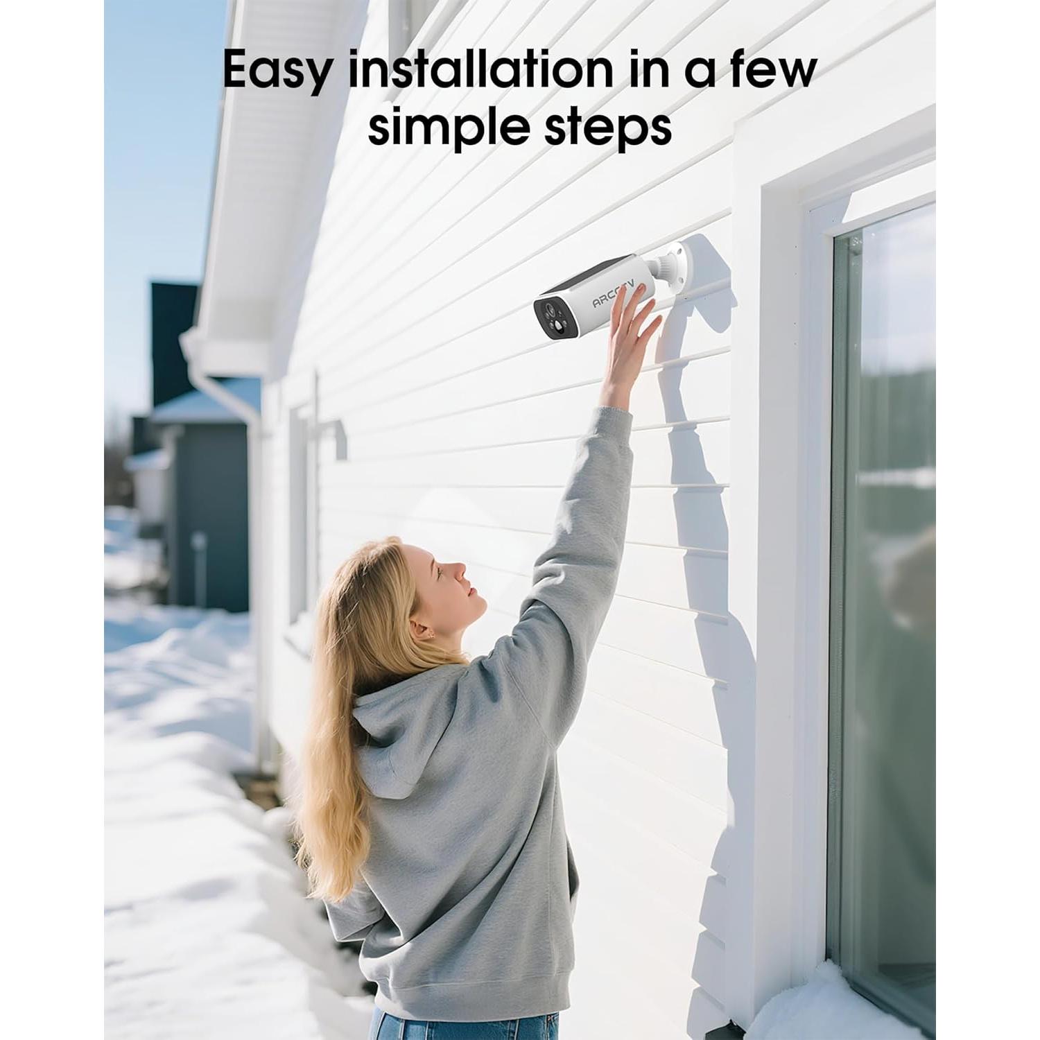 Cámara de Seguridad Solar Inalámbrica ARCCTV C3 4MP Exterior