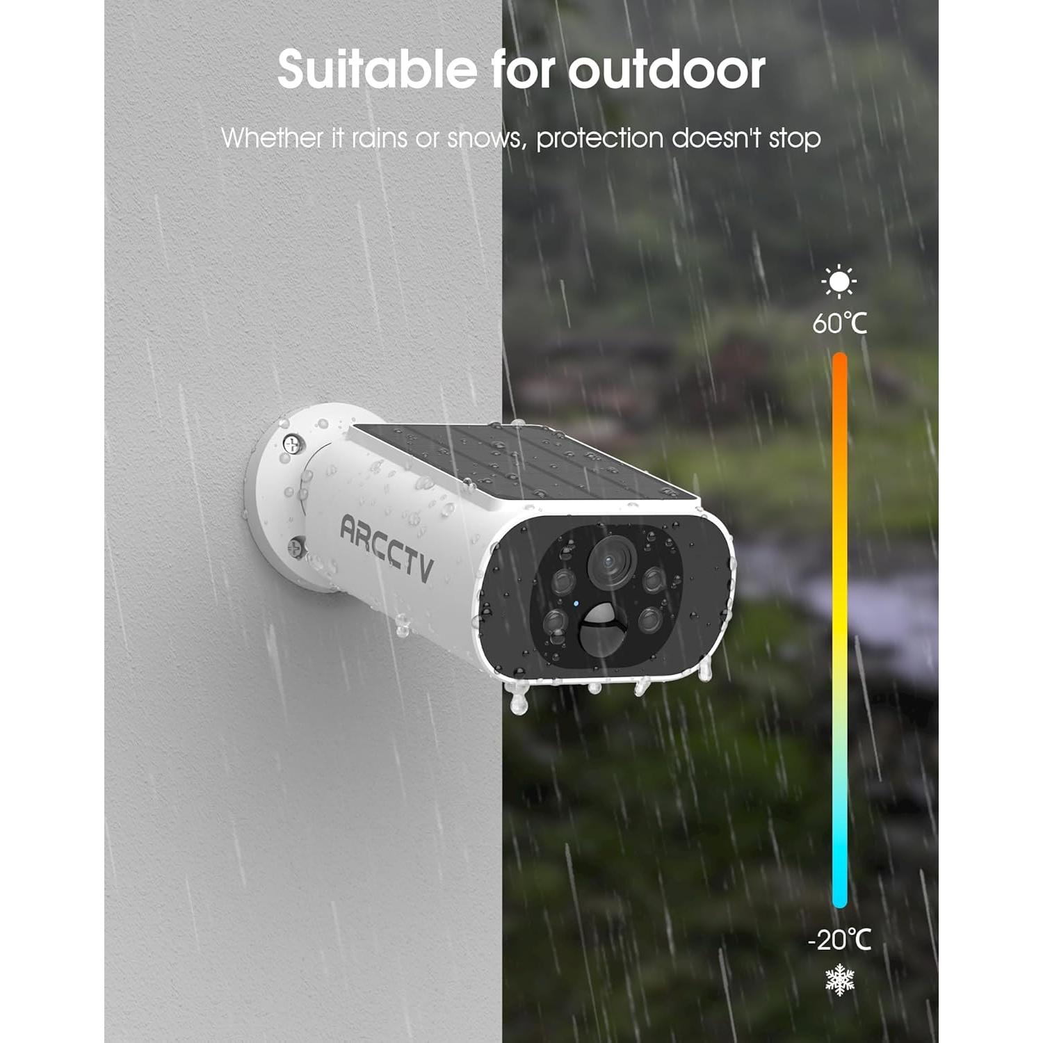 Cámara de Seguridad Solar Inalámbrica ARCCTV C3 4MP Exterior