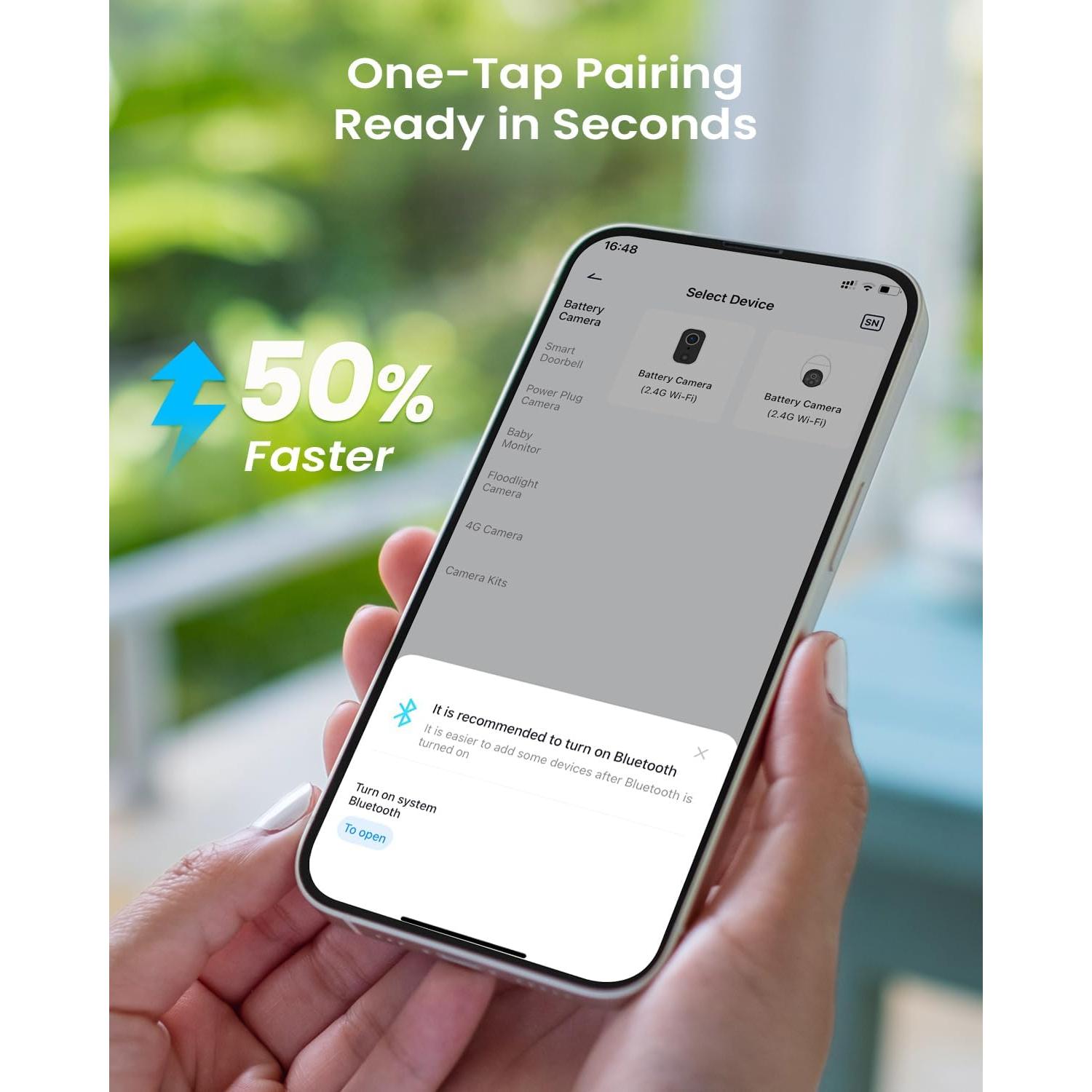 Cámara de Seguridad Solar Inalámbrica ieGeek S5 2K 3MP IP65