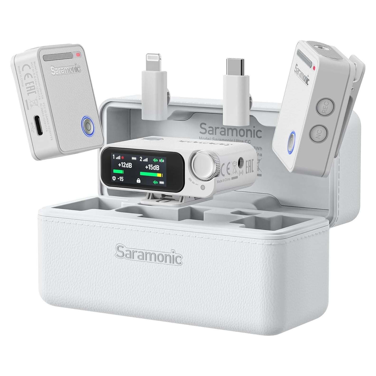 Micrófono Lavalier Inalámbrico Saramonic Ultra 02, 32-Bit Float, IPX5