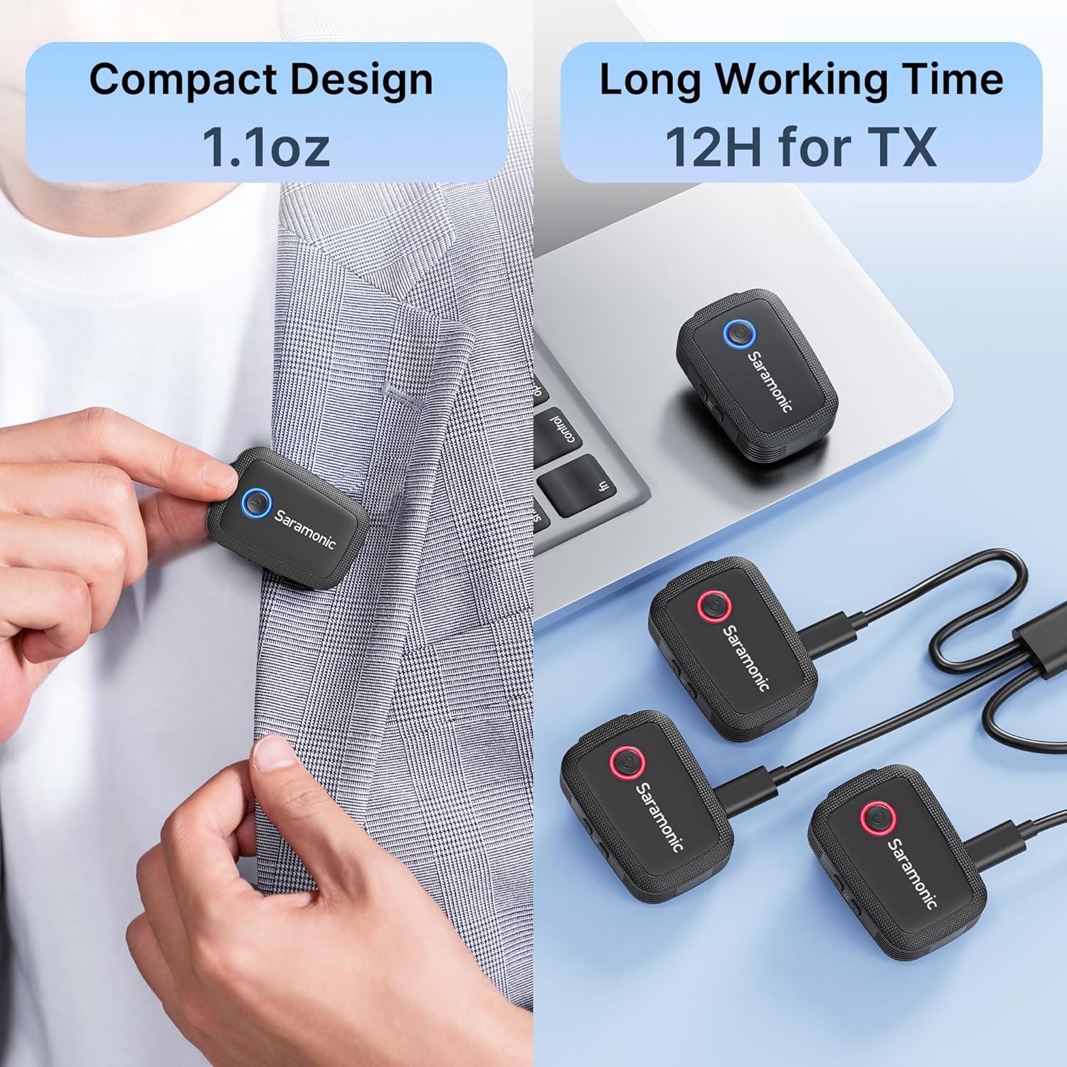 Saramonic Blink 500 T4 Micrófono Lavalier Inalámbrico 4 Canales