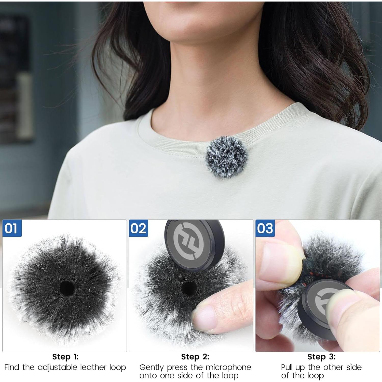 Paquete de 4 pantallas contra viento Hollyland Lark M2 - Gris