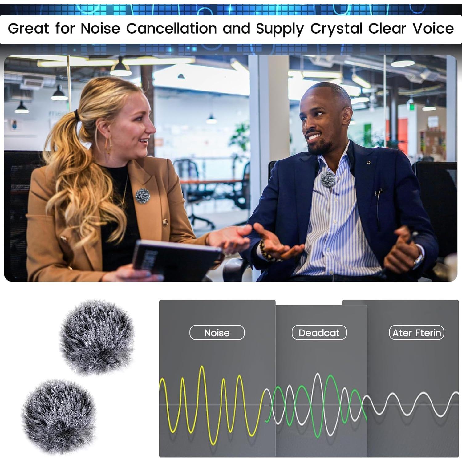 Pantallas de micrófono Hollyland Lark M2 - 2 unidades