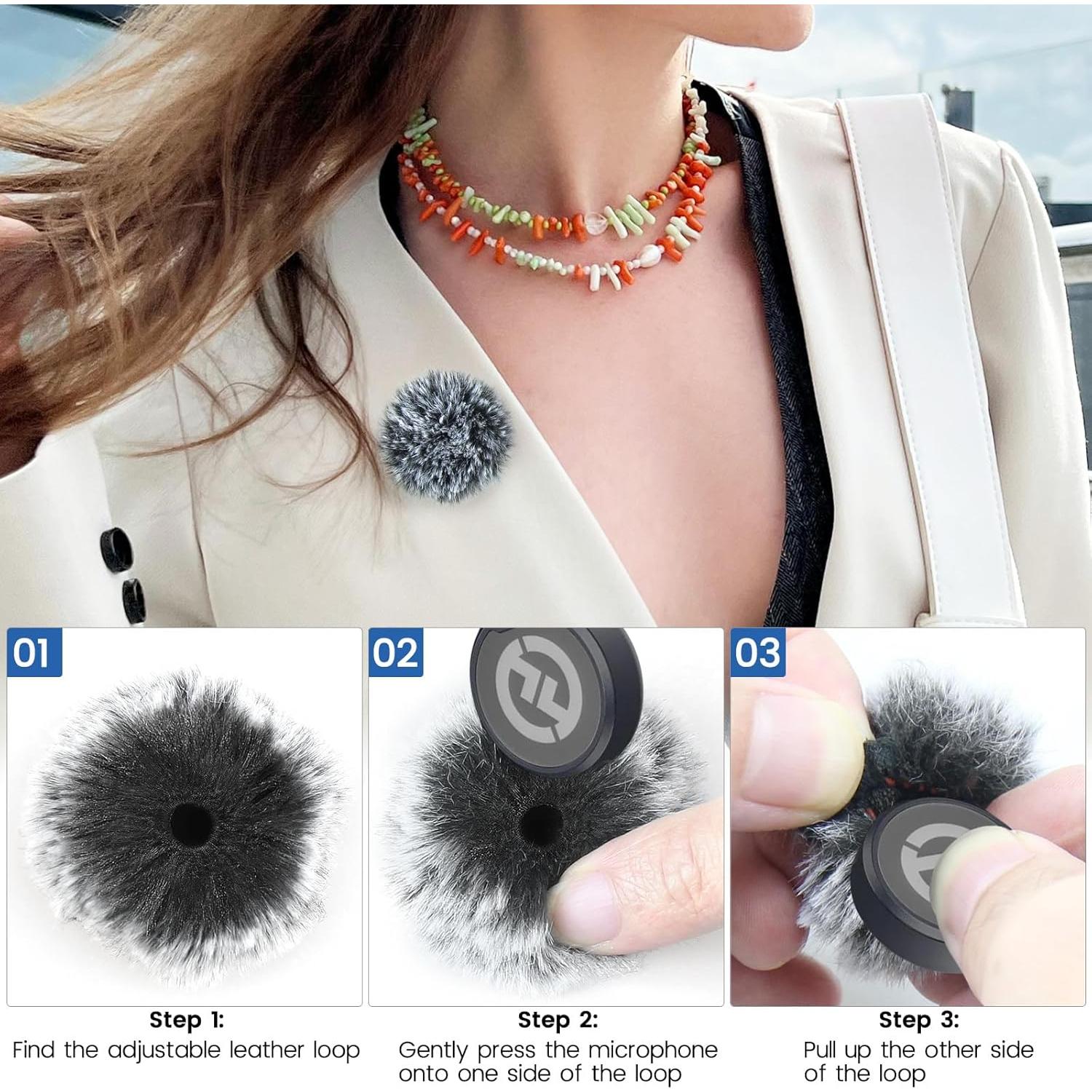 Pantallas de micrófono Hollyland Lark M2 - 2 unidades