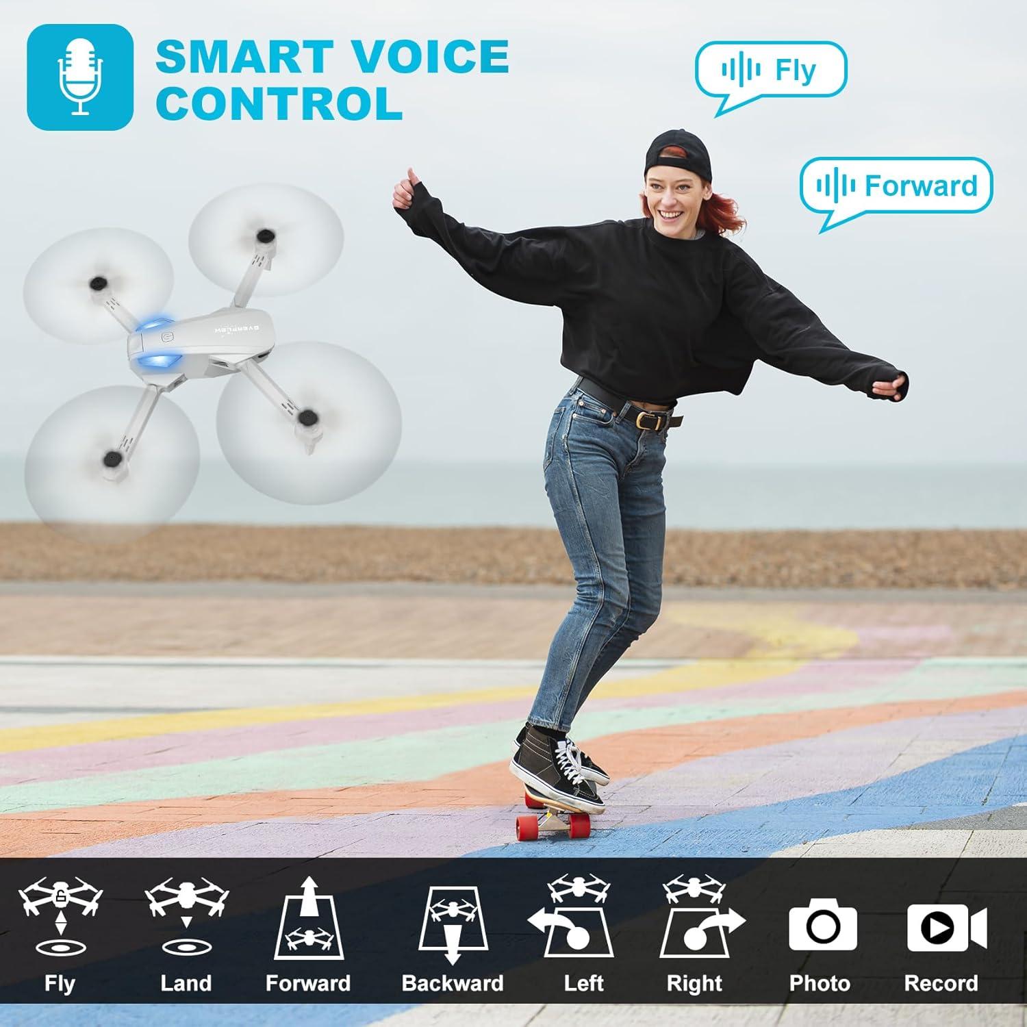 Drone Hiturbo S20 con cámara 1080P, plegable y control por voz