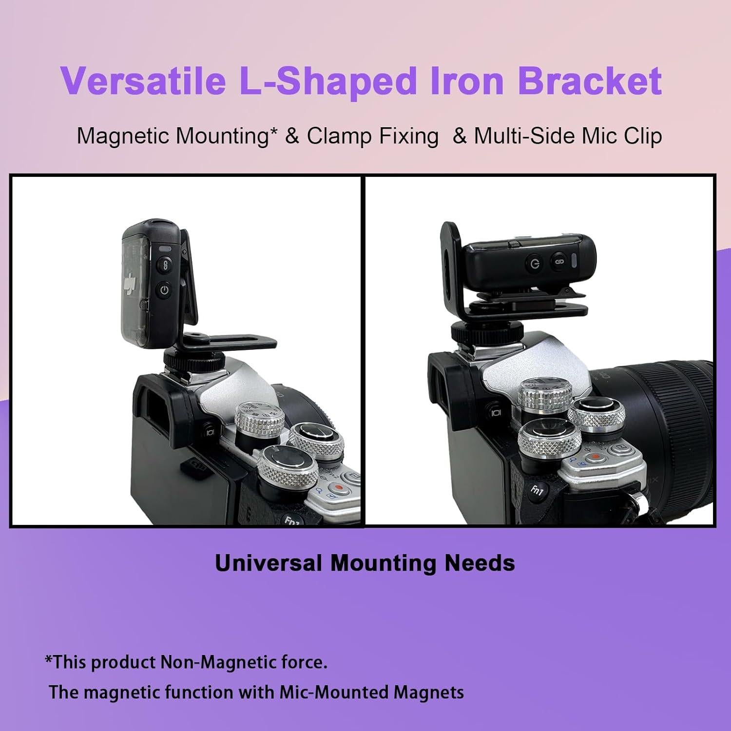 Adaptador de Montaje de Zapata Fría Kimyoaee para Micrófonos Inalámbricos