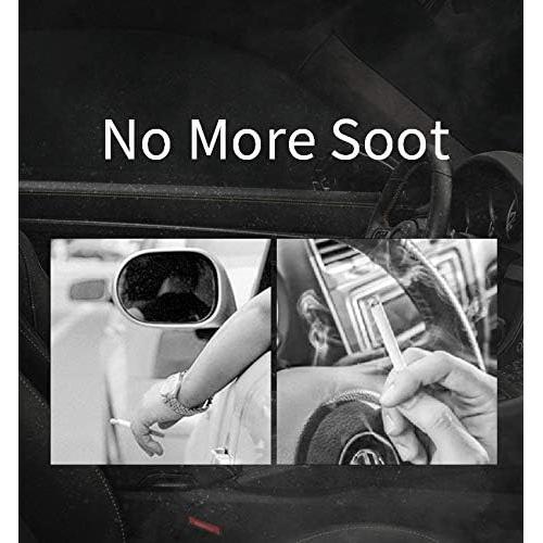 Cenicero de Coche ZAIZAI con Tapa y Luz LED, Acero Inoxidable